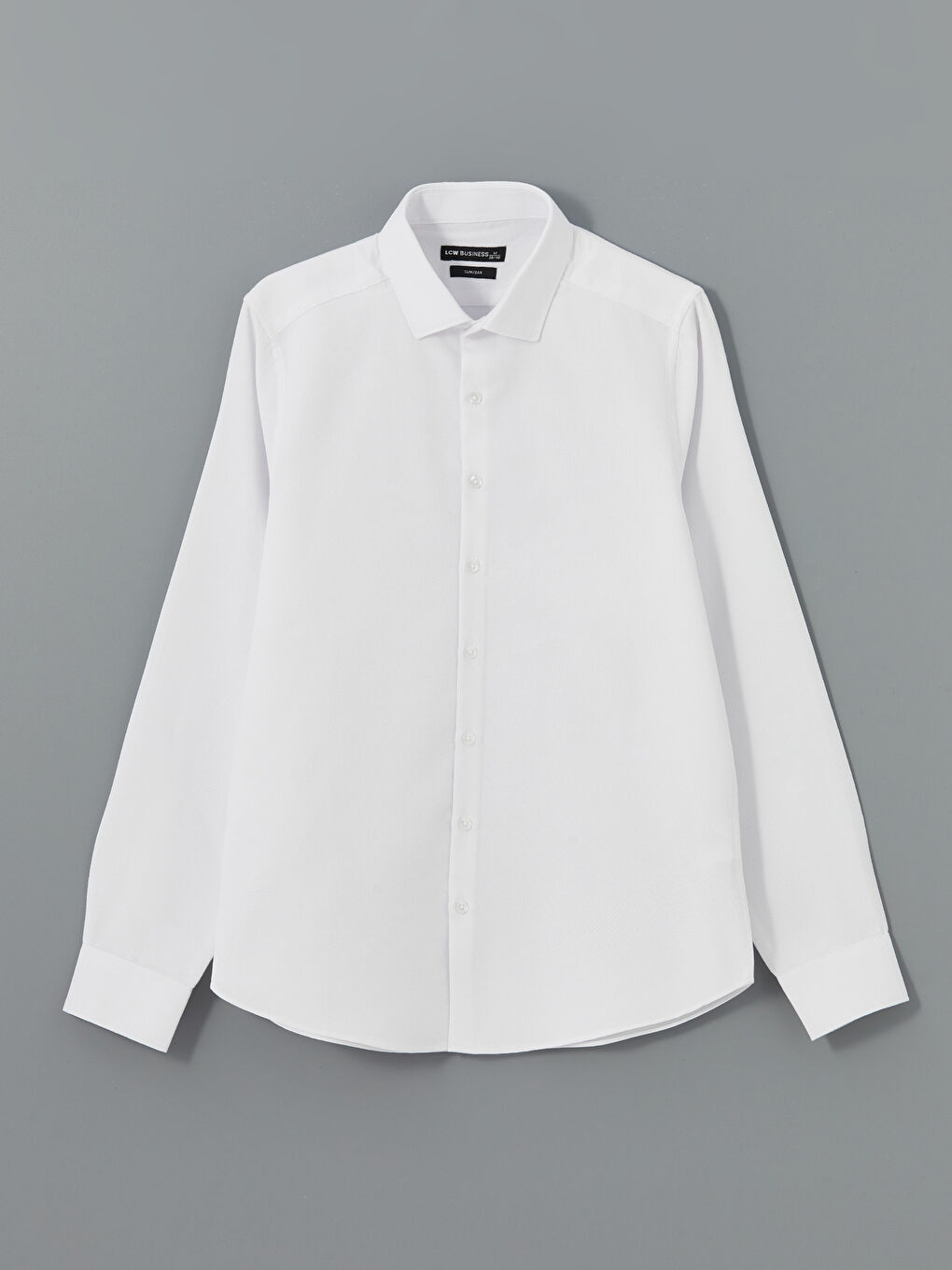 Slim Fit Long Sleeve Dobby Men's Shirt -S50980Z8-Q6K
