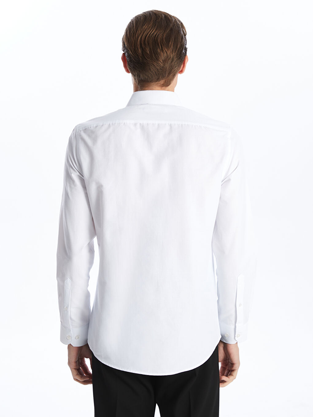LCWAIKIKI Formal Beyaz Slim Fit Uzun Kollu Poplin Erkek Gömlek - 3