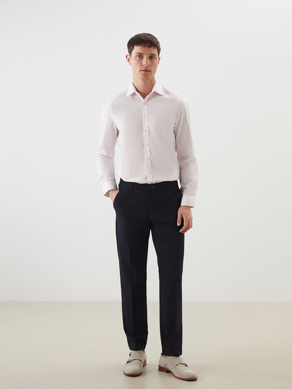 LCWAIKIKI Formal Schmal Geschnittenes Langarm-Popeline-Herrenhemd -S50981Z8-RW8