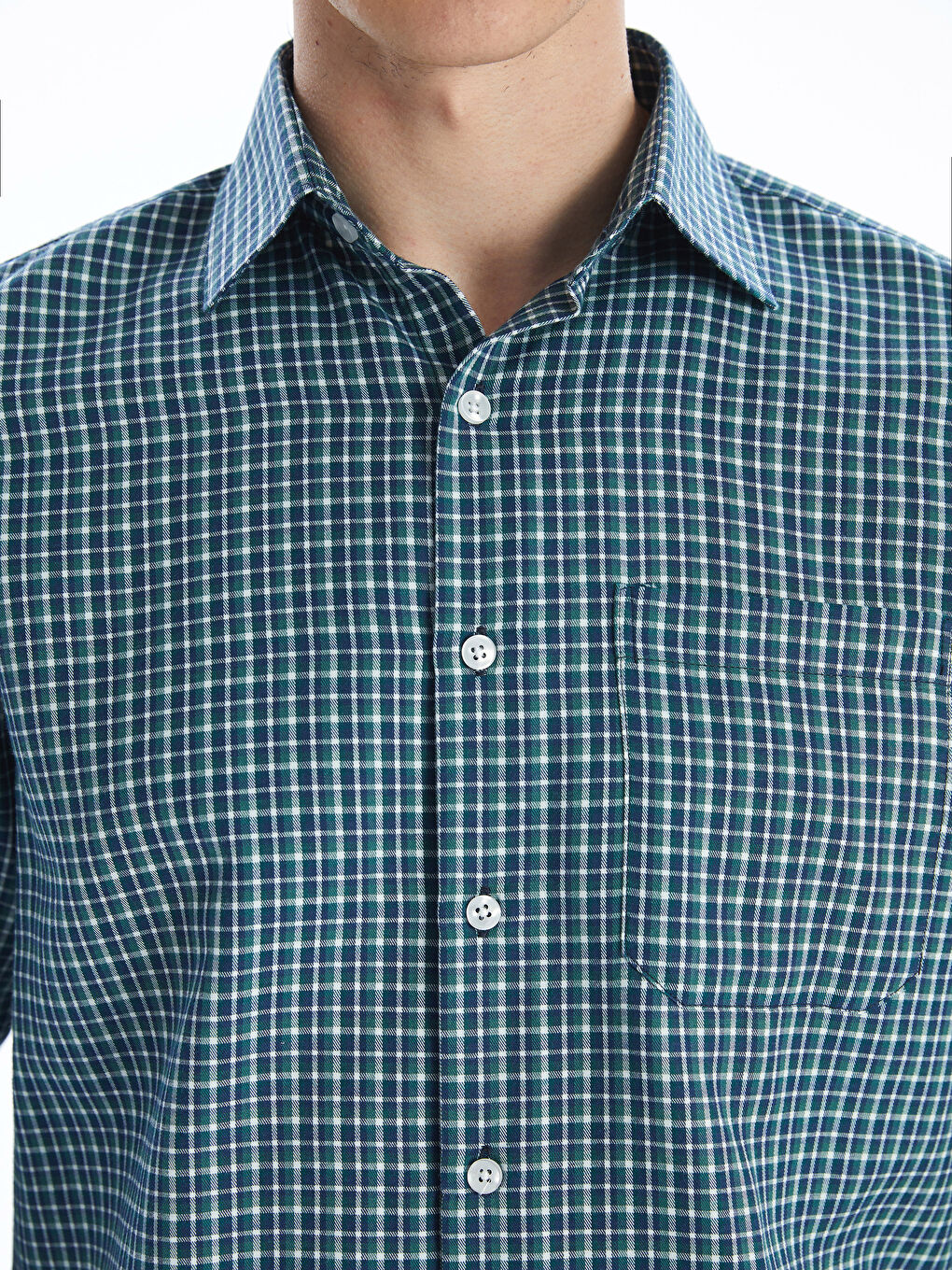 LCWAIKIKI Formal Regular Fit Long Sleeve Plaid Gabardine Men's Shirt -S51030Z8-LME
