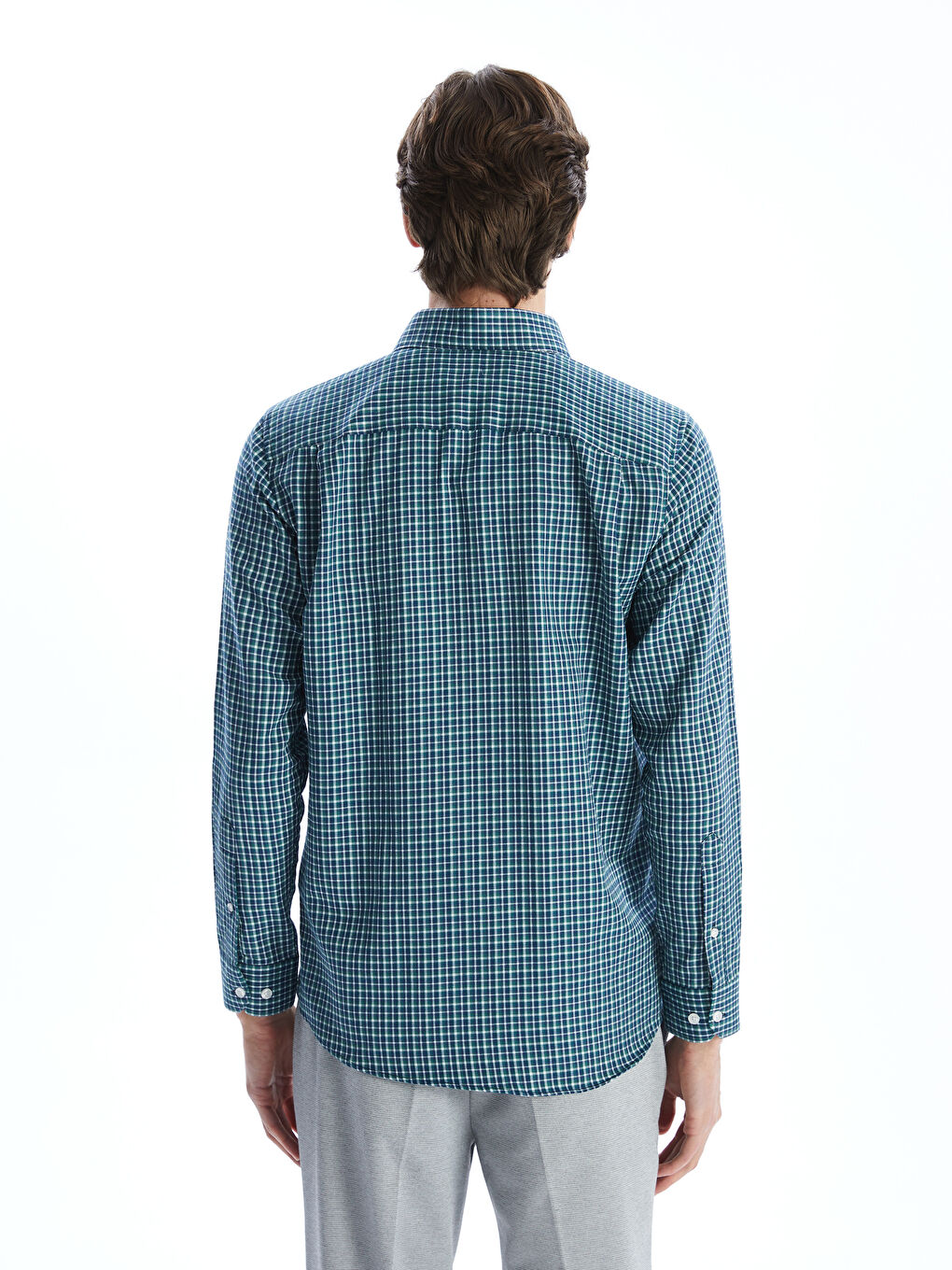 LCWAIKIKI Formal Regular Fit Long Sleeve Plaid Gabardine Men's Shirt -S51030Z8-LME