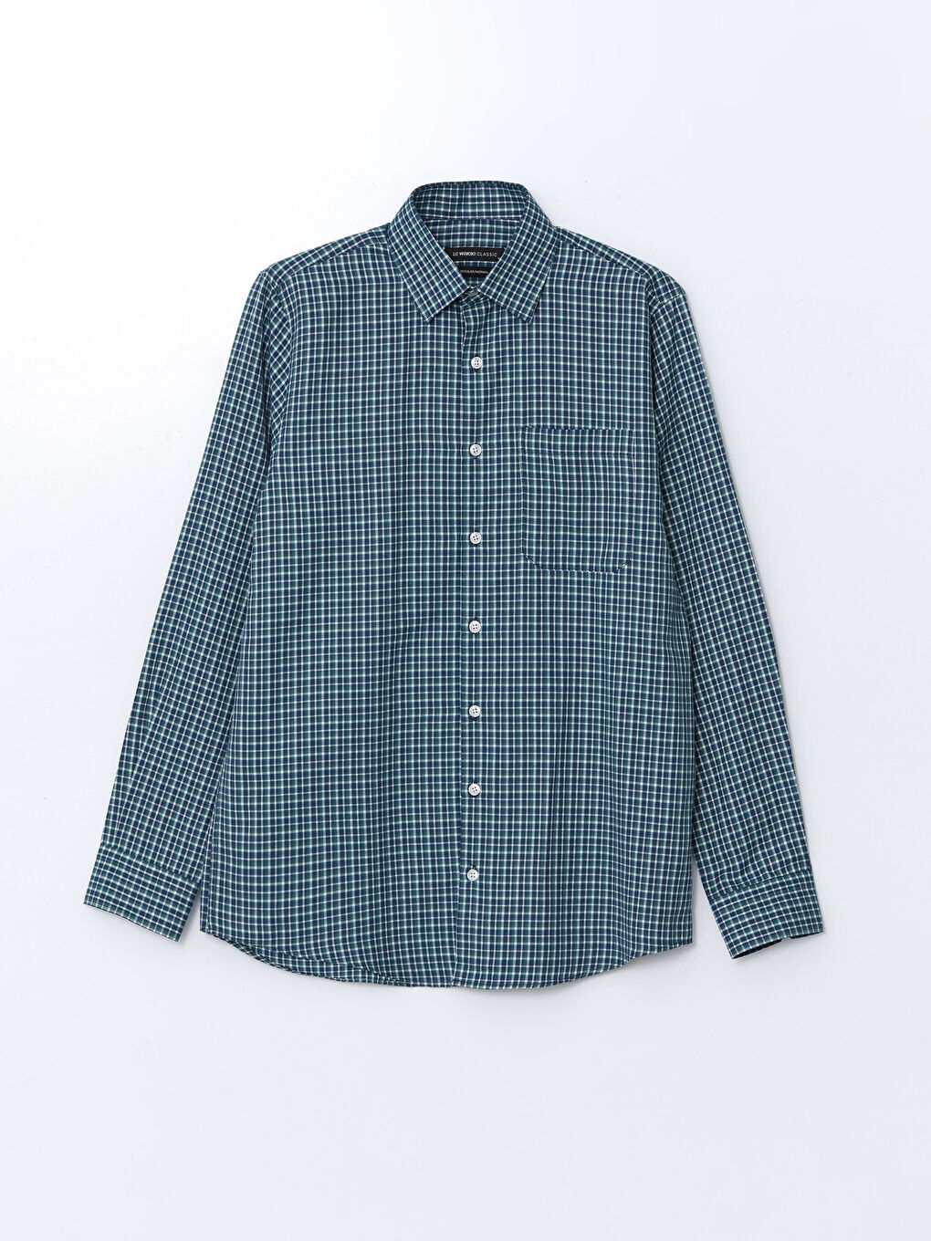 LCWAIKIKI Formal Regular Fit Long Sleeve Plaid Gabardine Men's Shirt -S51030Z8-LME