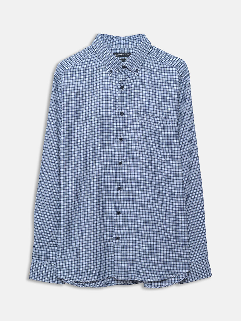 Regular Fit Long Sleeve Plaid Gabardine Men's Shirt -S51045Z8-LN6