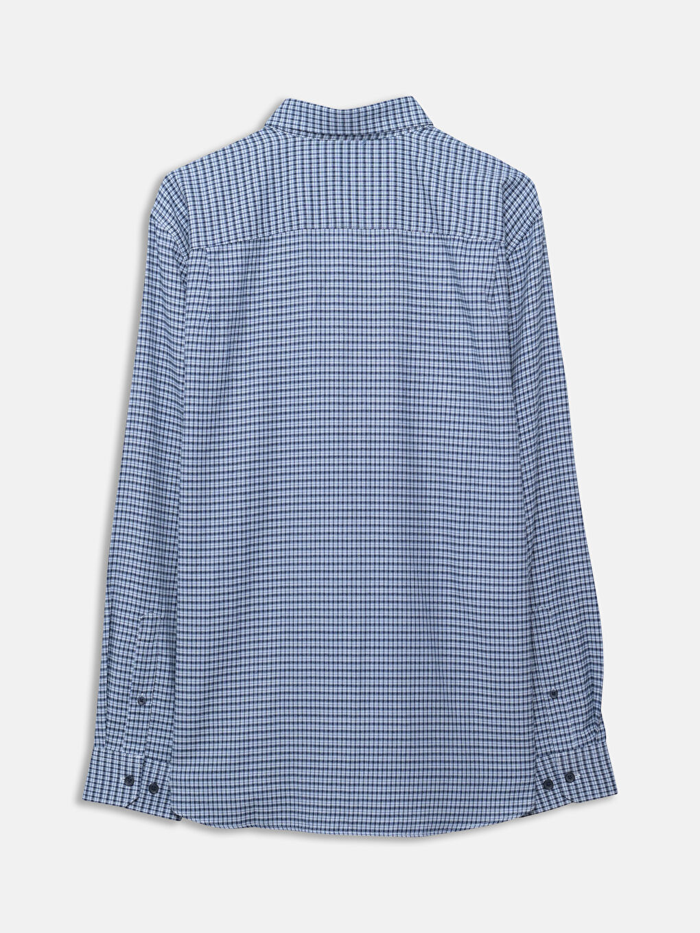 Regular Fit Long Sleeve Plaid Gabardine Men's Shirt -S51045Z8-LN6