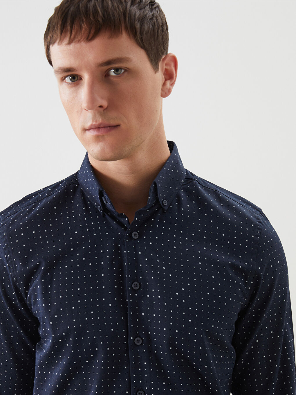 Regular Fit Long Sleeve Men's Shirt -S51047Z8-LSJ