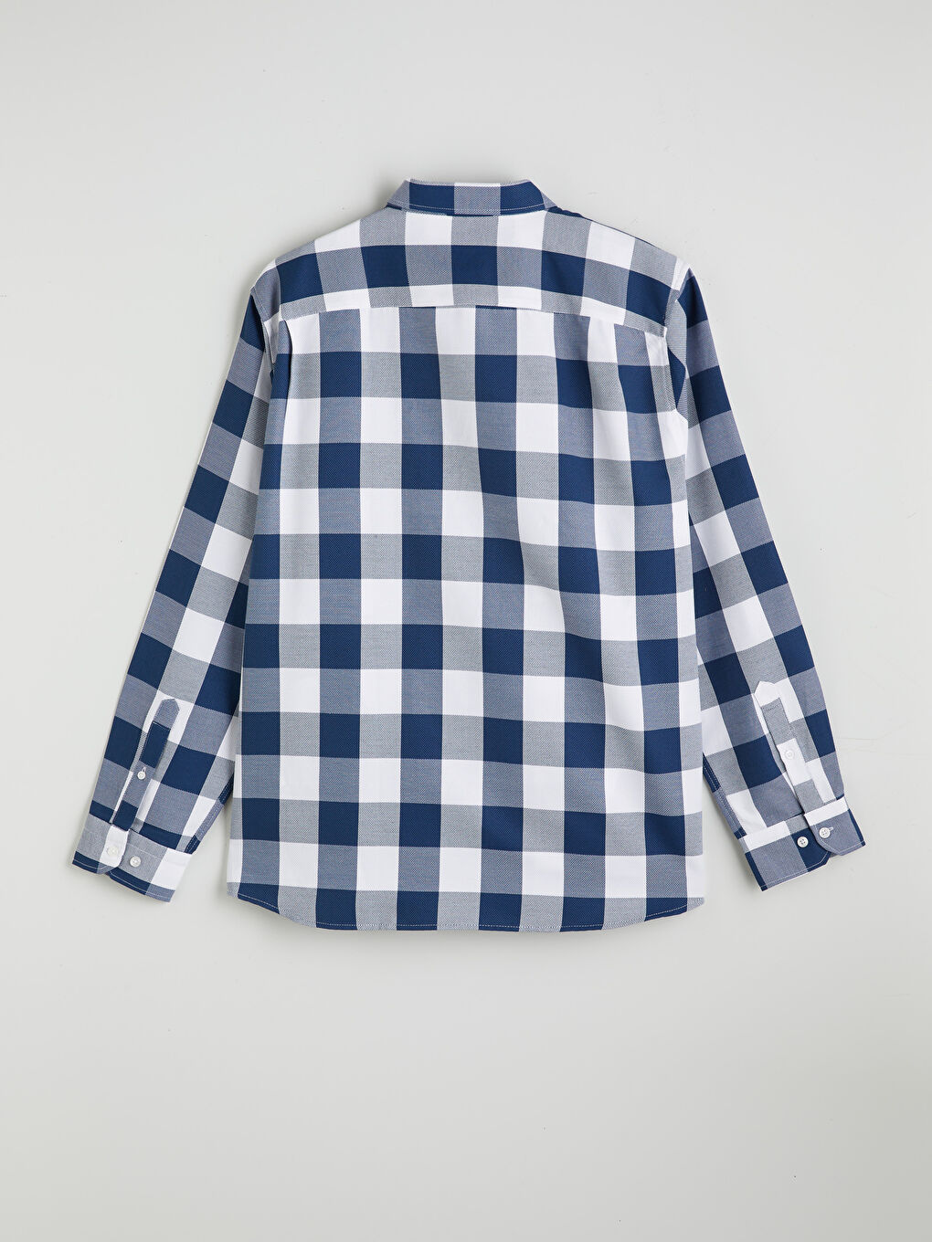 Regular Fit Long Sleeve Plaid Dobby Fabric Men's Shirt -S51049Z8-LN6