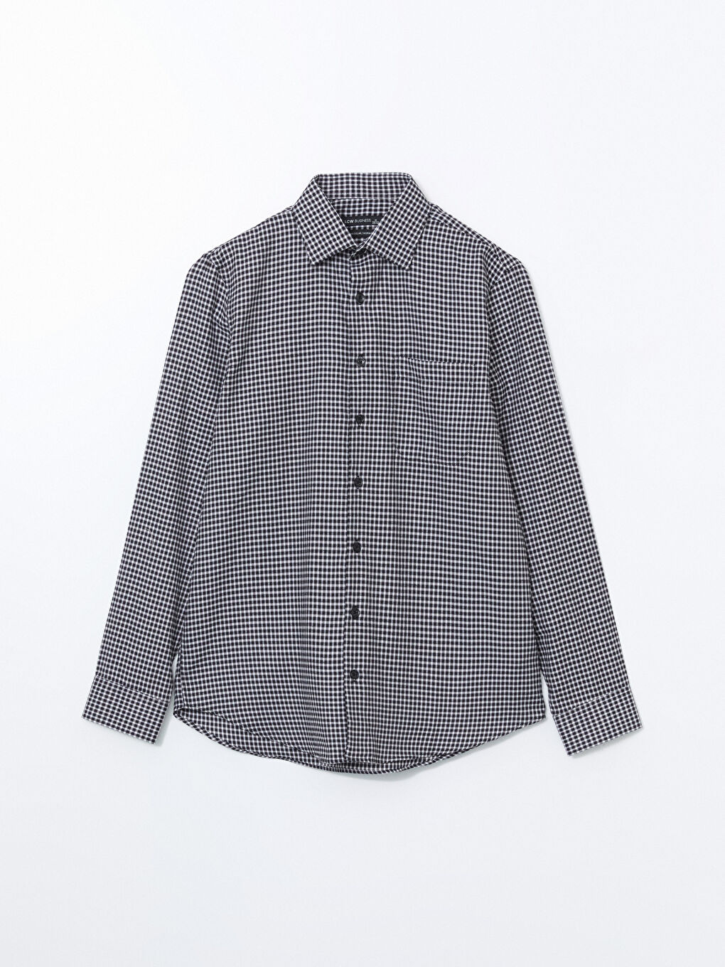 Regular Fit Long Sleeve Plaid Gabardine Men's Shirt -S51053Z8-LKX