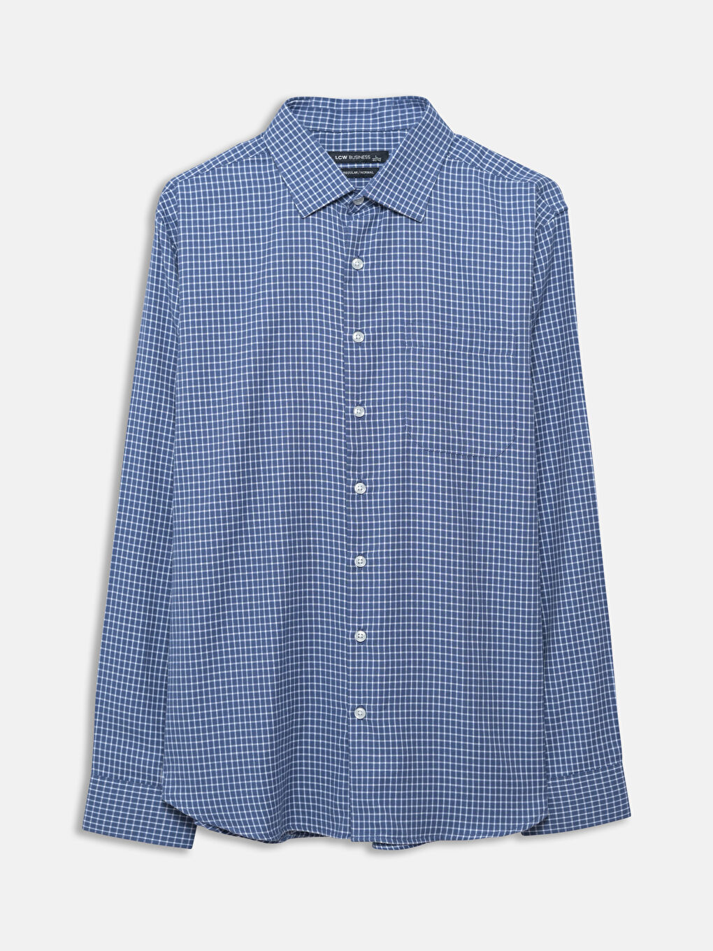 Regular Fit Long Sleeve Plaid Gabardine Men's Shirt -S51053Z8-LN6