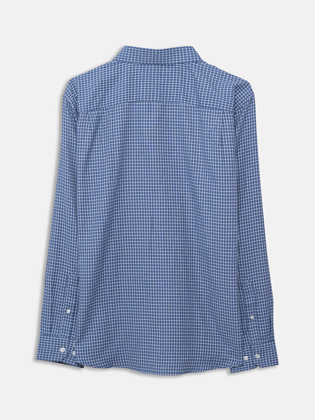 Regular Fit Long Sleeve Plaid Gabardine Men's Shirt -S51053Z8-LN6