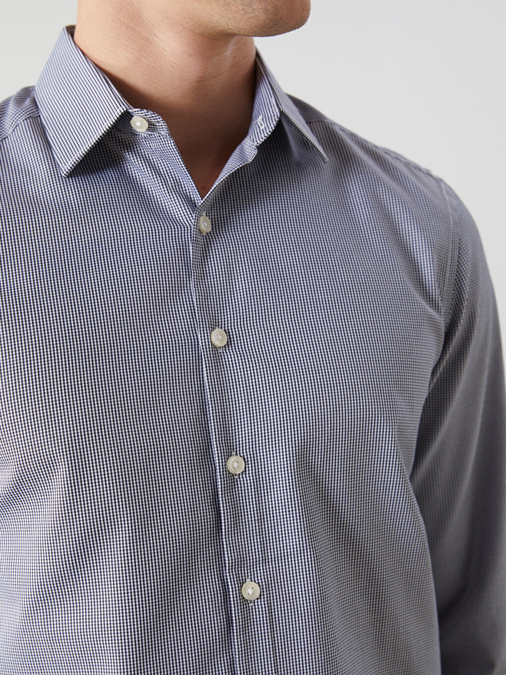 Slim Fit Long Sleeve Plaid Twill Men's Shirt -S51056Z8-LKX