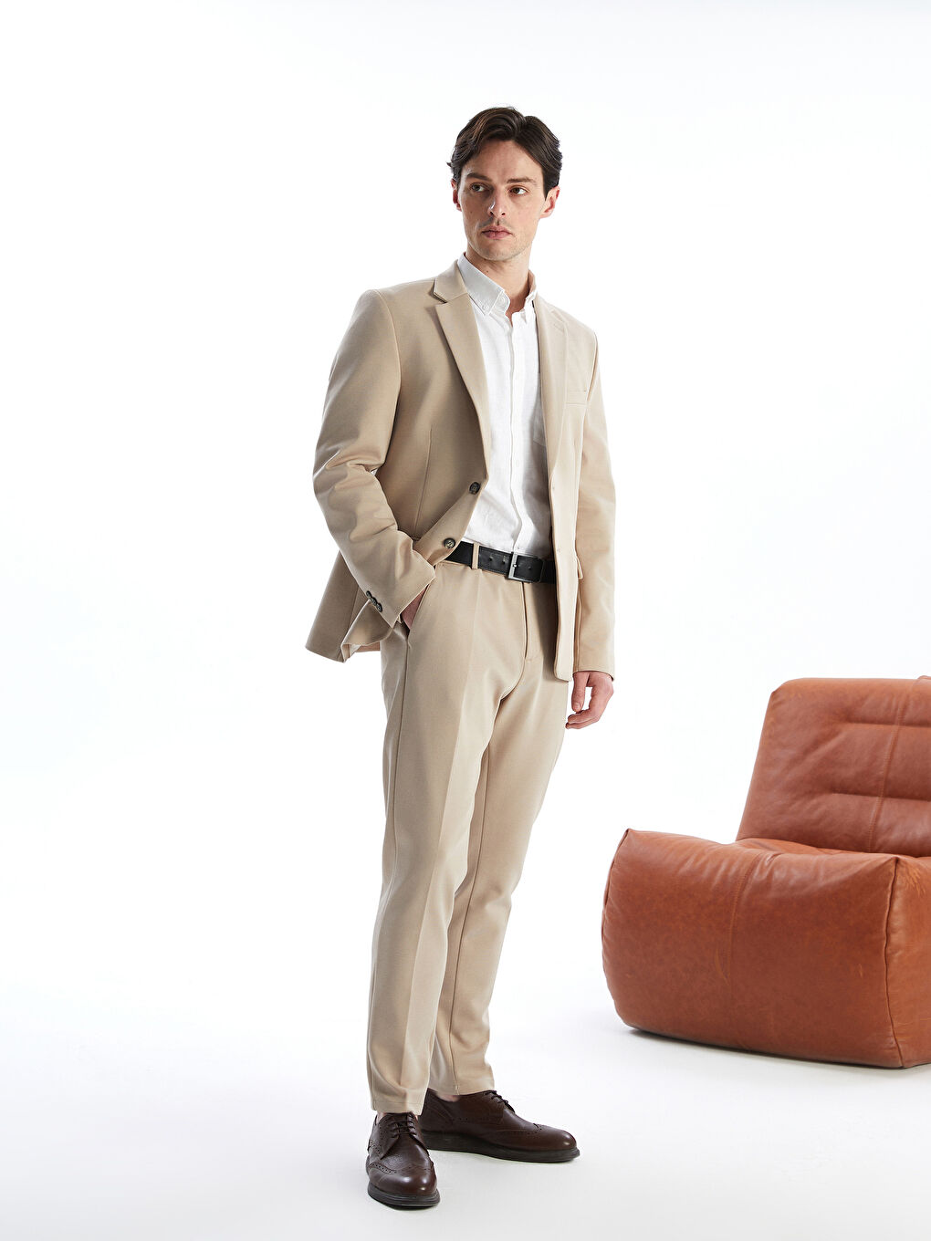 Muške pantalone slim fit -S51059Z8-S2R