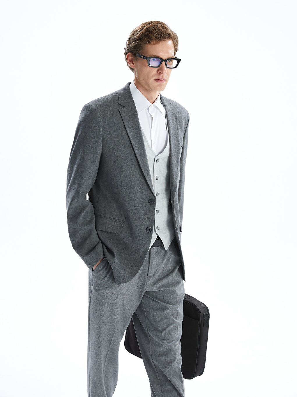 Standard Fit Men's Blazer Jacket -S51063Z8-CWN