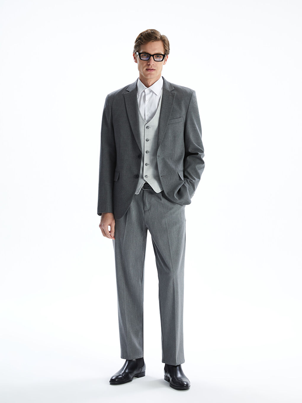 Standard Fit Men's Blazer Jacket -S51063Z8-CWN