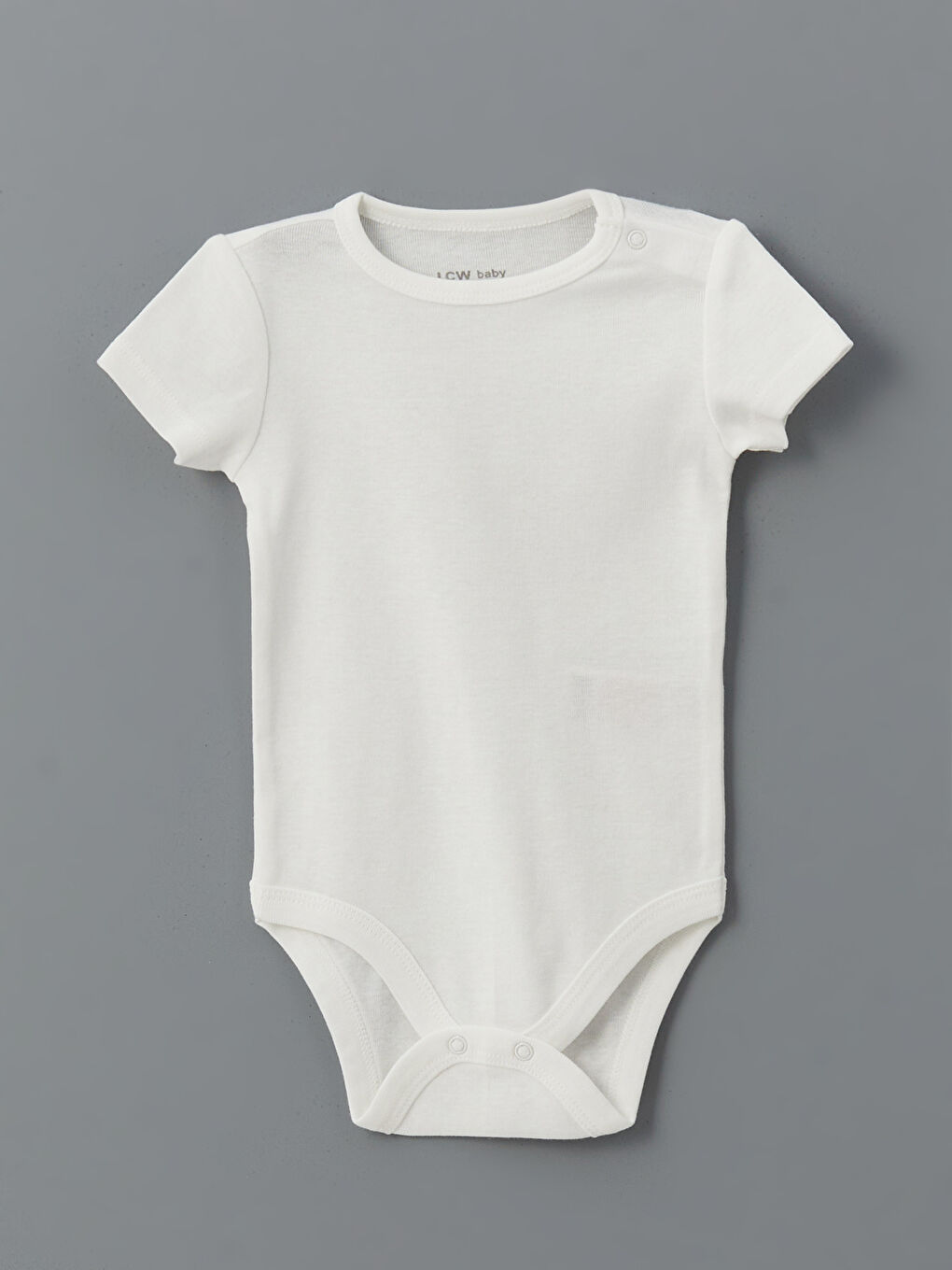 LCW baby Mavi Bisiklet Yaka Basic Erkek Bebek Çıtçıtlı Body 3'lü - 3