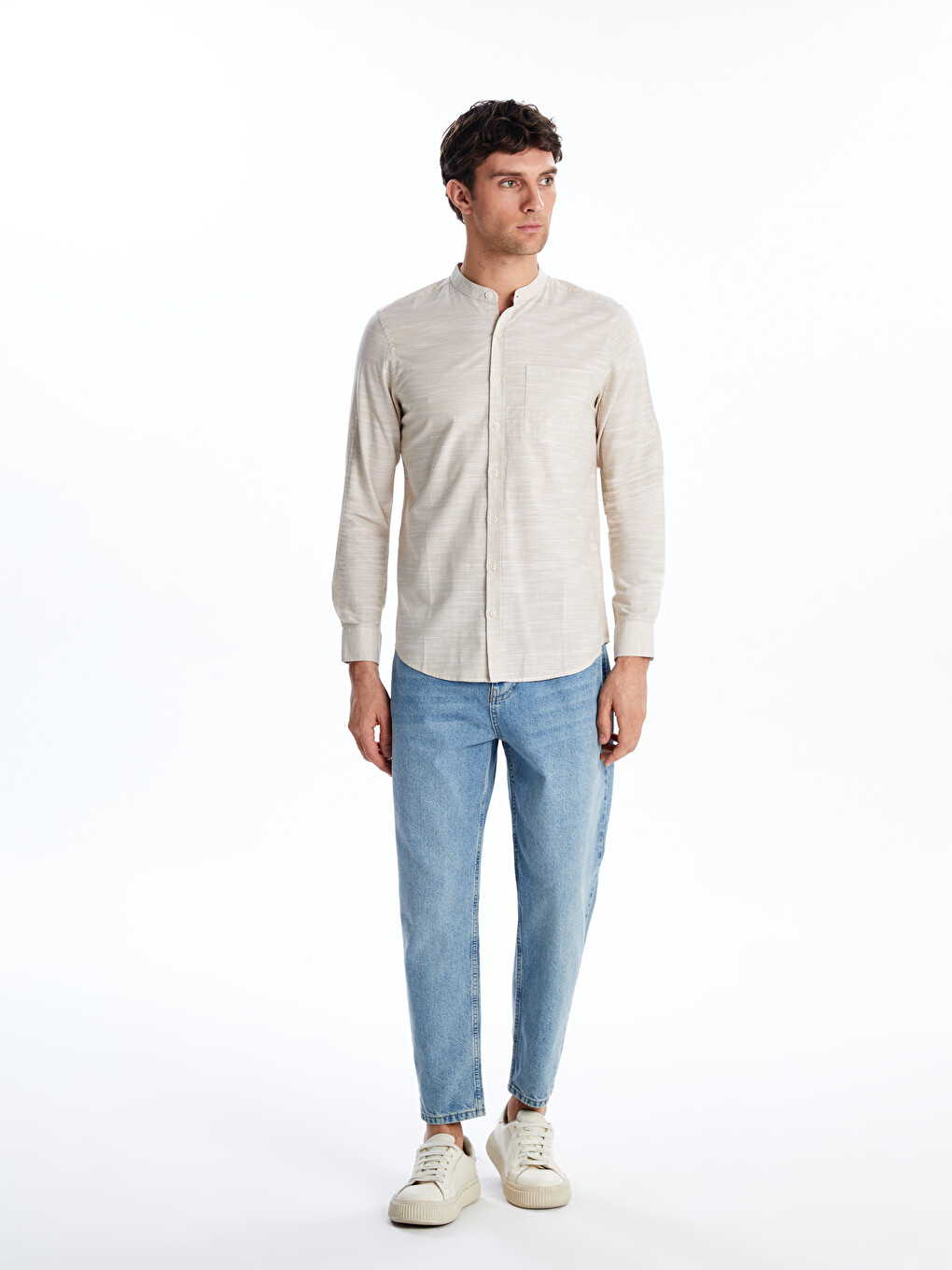 Grandad Collar Men's Shirt-1