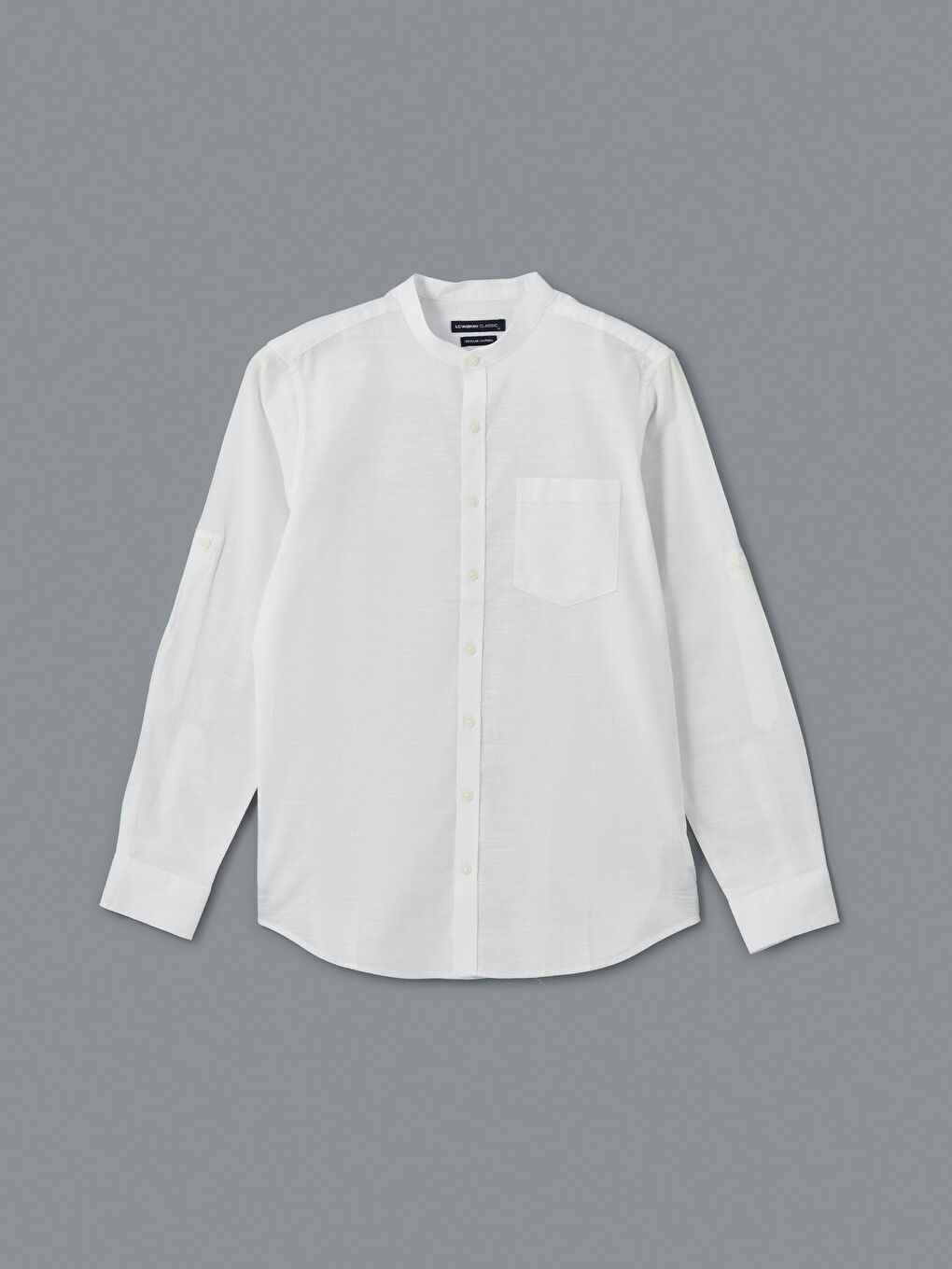 Regular Fit Long Sleeve Poplin Men's Shirt-4