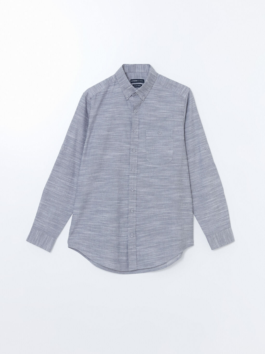 Regular Fit Long Sleeve Poplin Men's Shirt -S51085Z8-CWN