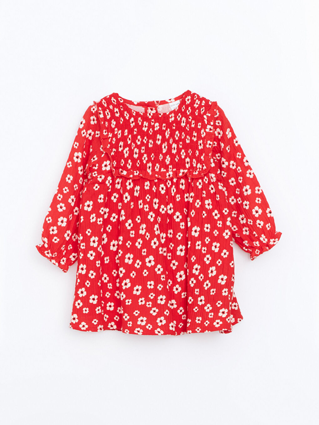 Crew Neck Long Sleeve Floral Baby Girl Dress -S51088Z1-LTQ