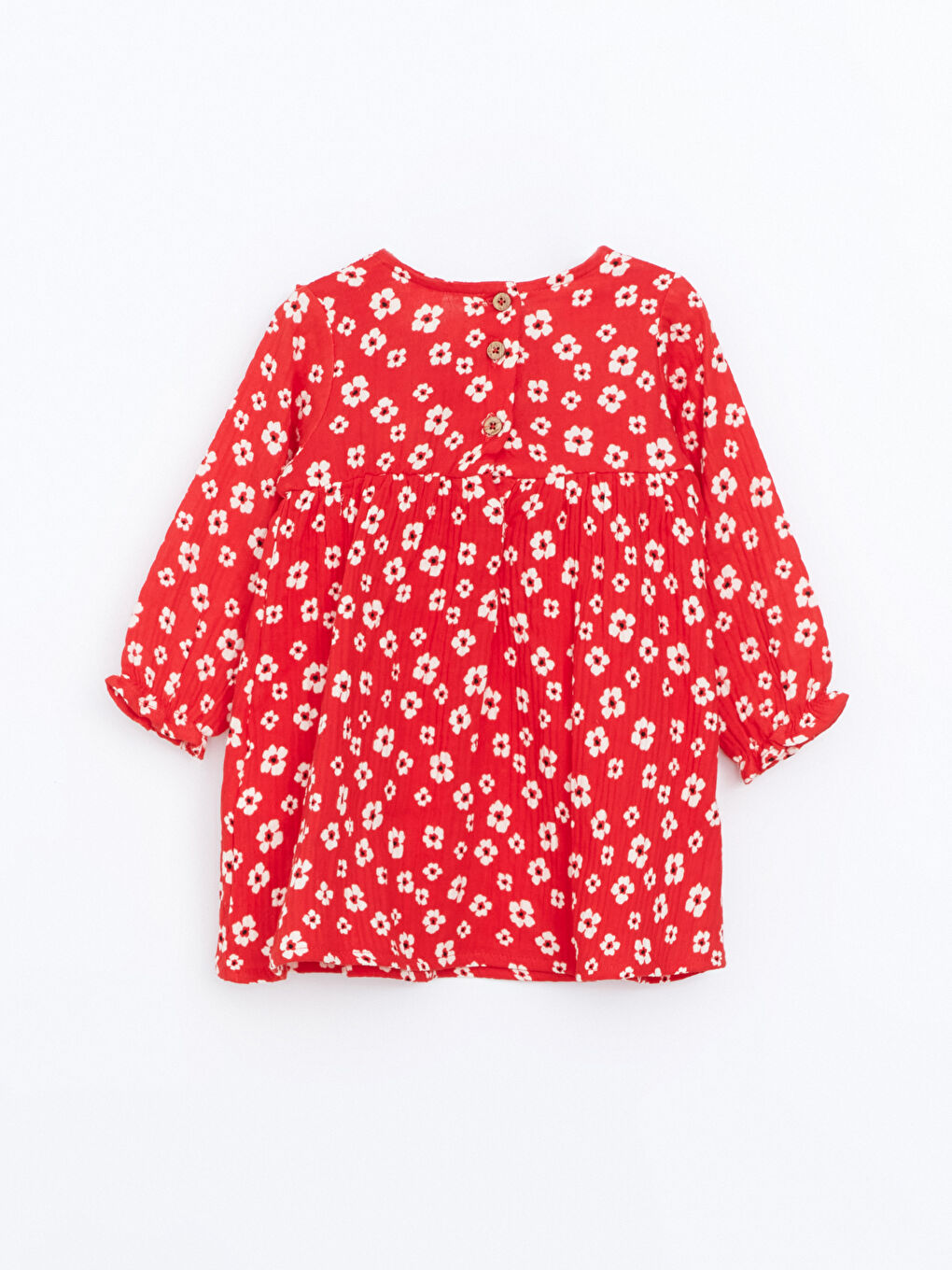 Crew Neck Long Sleeve Floral Baby Girl Dress -S51088Z1-LTQ