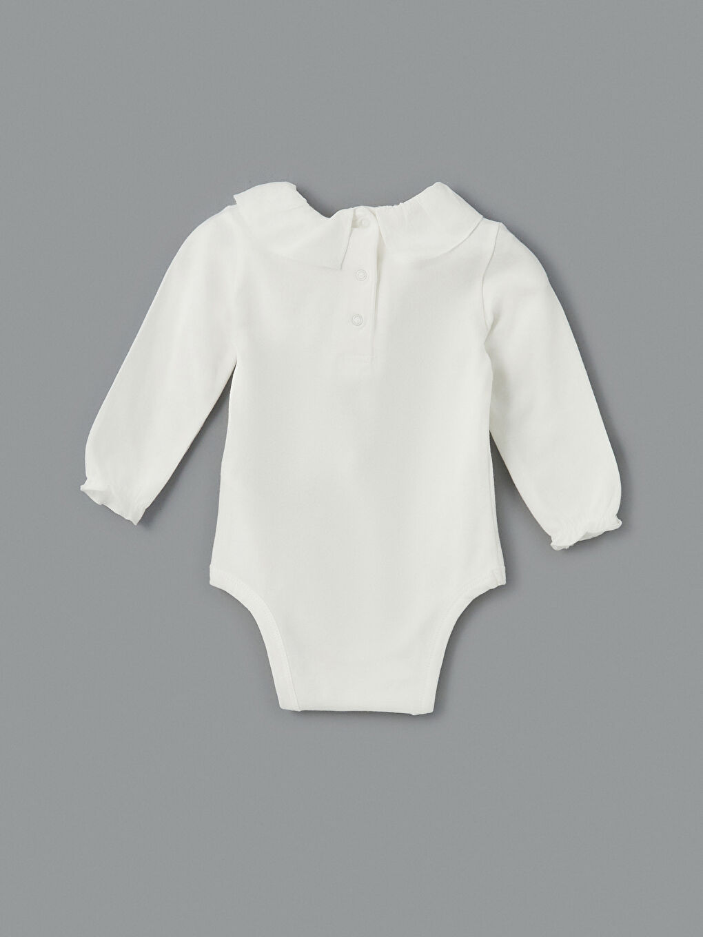Crew Neck Ruffled Baby Girls Snap Bodysuit -S51094Z1-FDU