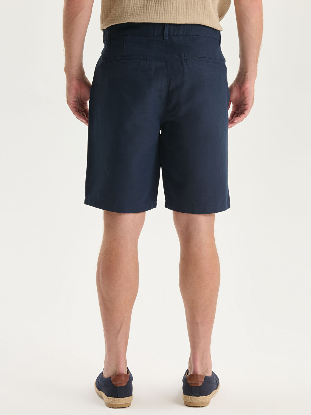 LCWAIKIKI Classic Standard Fit Linen Blend Men's Shorts -S51096Z8-KN7