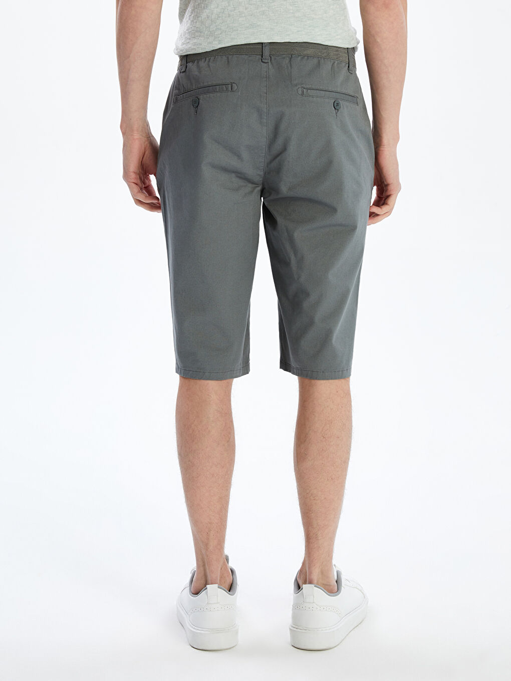 Regular Fit Gabardine Men's Shorts -S51097Z8-Z4N