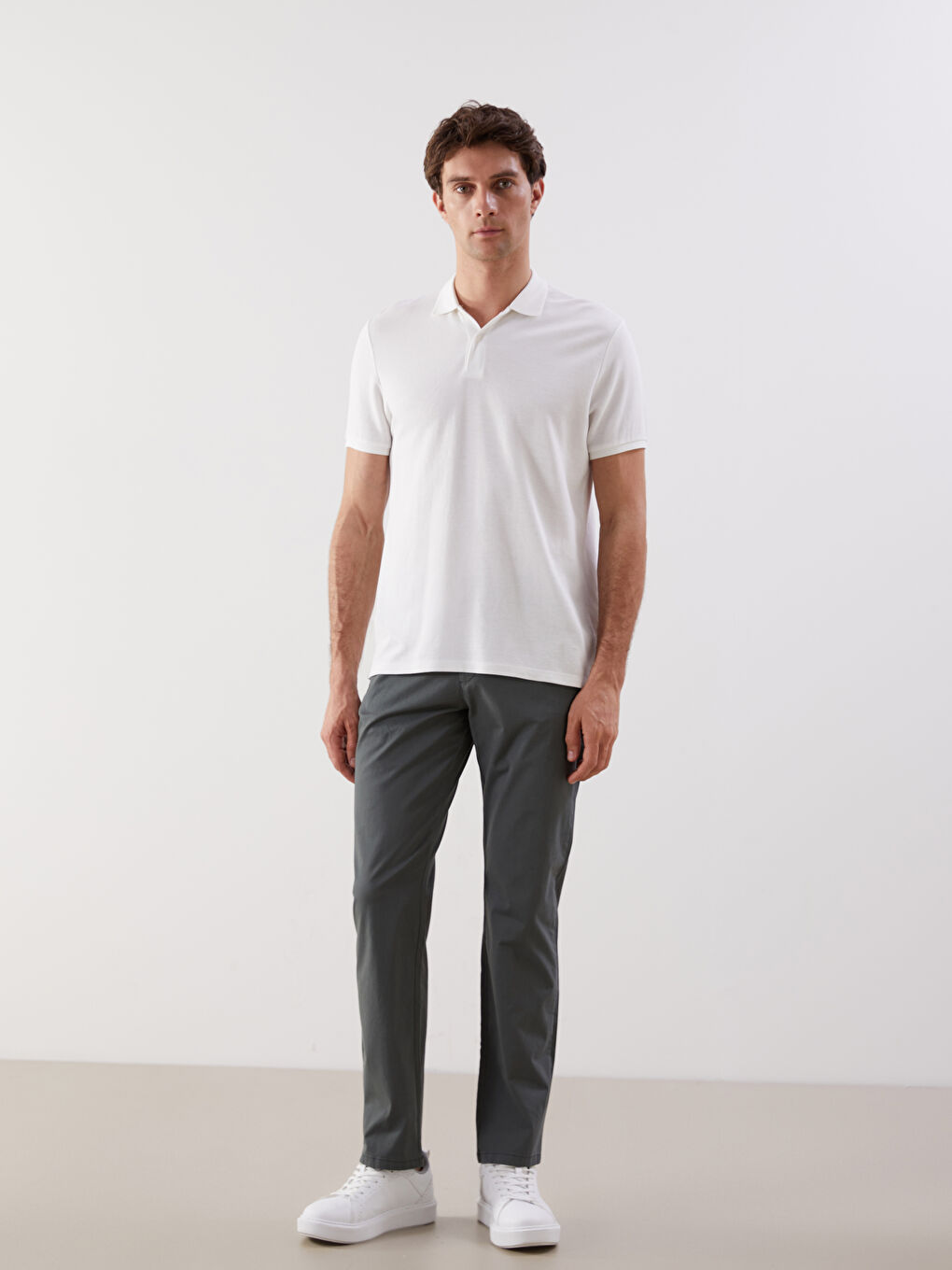 Standard Pattern Gabardine Men's Chino Trousers -S51099Z8-Y1Z