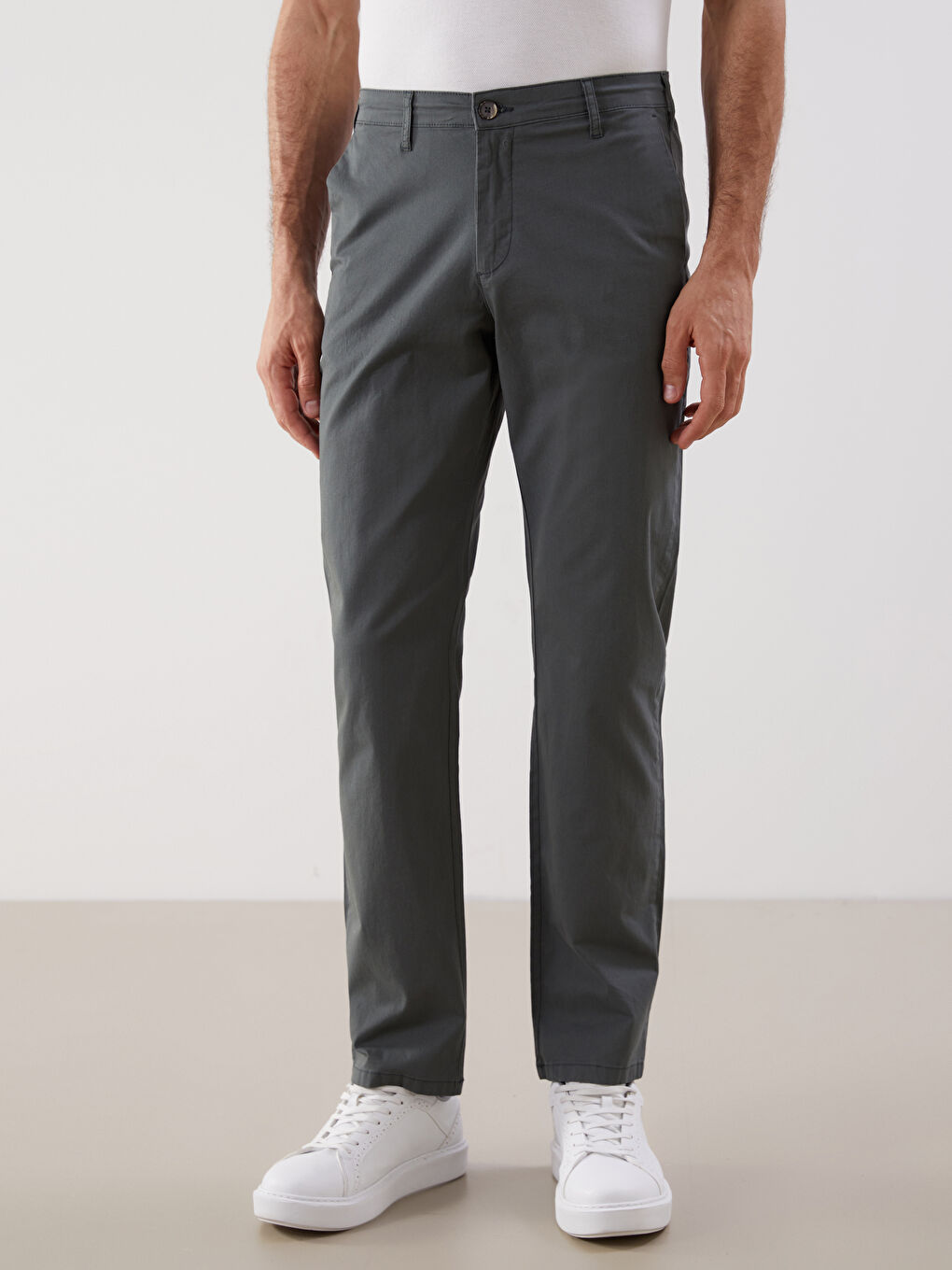 Standard Pattern Gabardine Men's Chino Trousers -S51099Z8-Y1Z