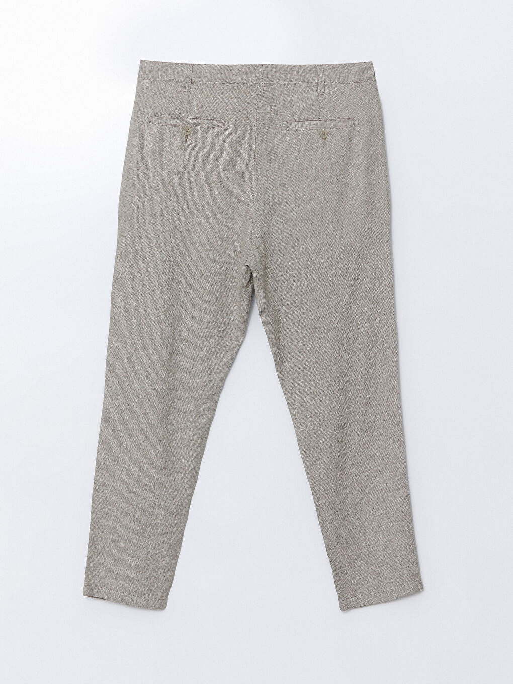 Standard Fit Linen Blend Men's Chino Trousers -S51104Z8-MX3