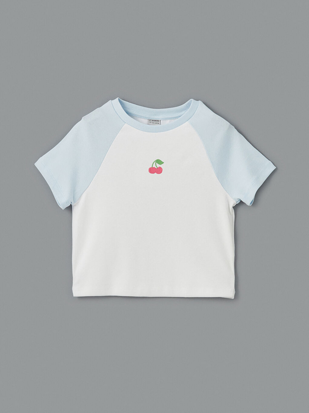 Crew Neck Girls' Crop T-Shirt -S51106Z4-QXE