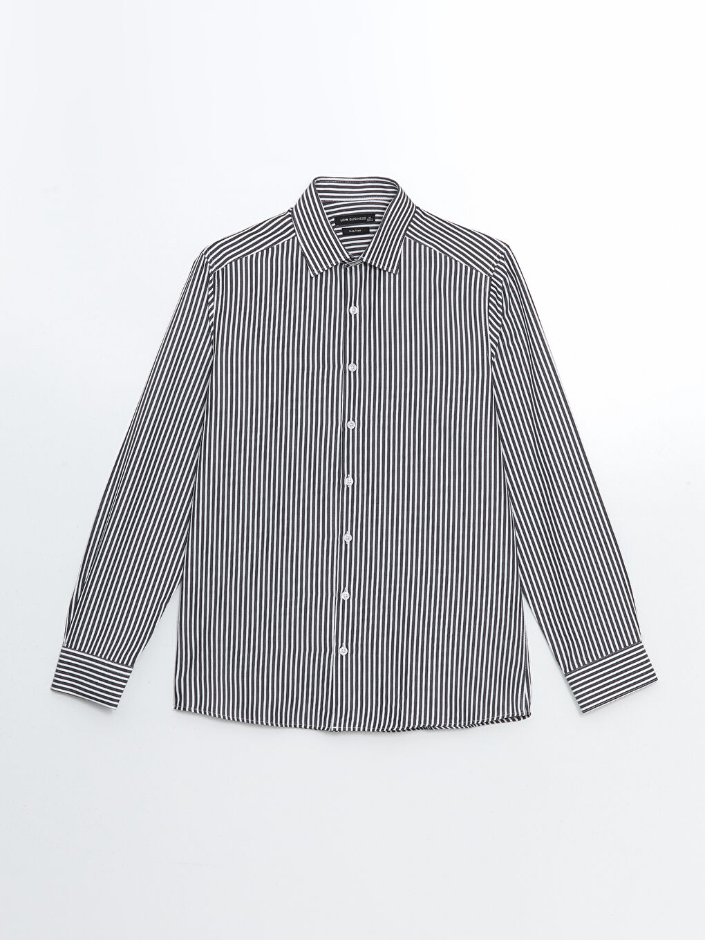 Slim Fit Long Sleeve Striped Poplin Men's Shirt -S51116Z8-LEG