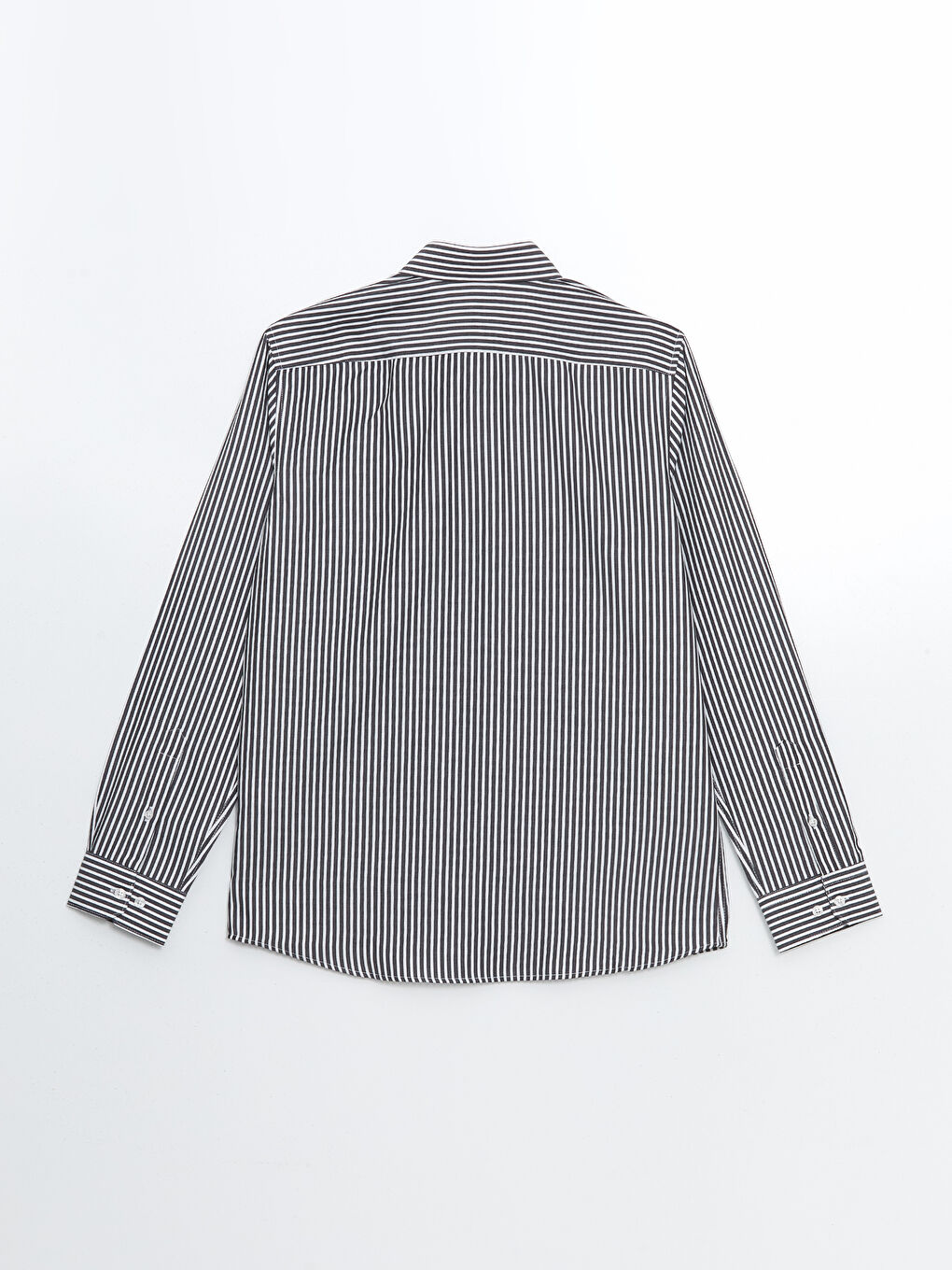 Slim Fit Long Sleeve Striped Poplin Men's Shirt -S51116Z8-LEG