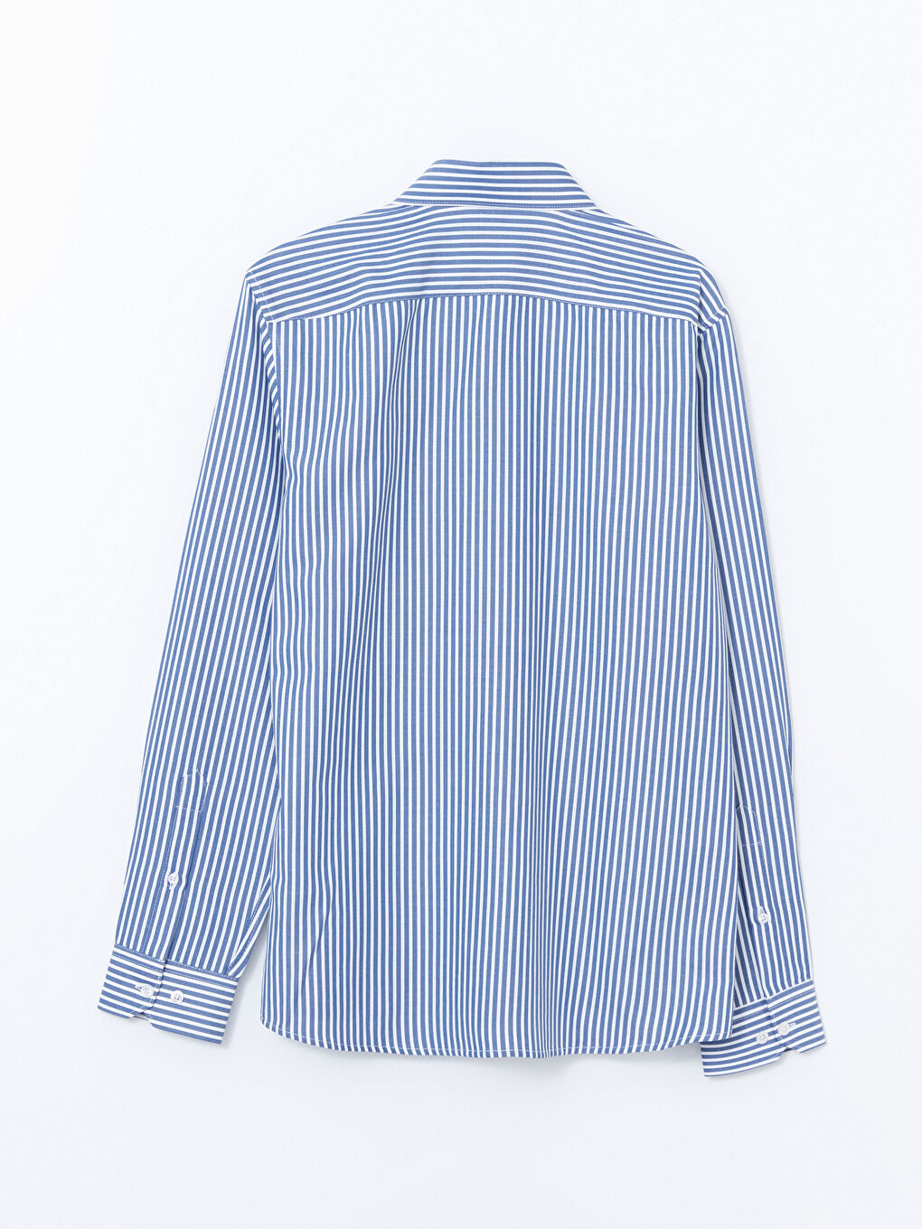 Slim Fit Long Sleeve Striped Poplin Men's Shirt -S51116Z8-LGS