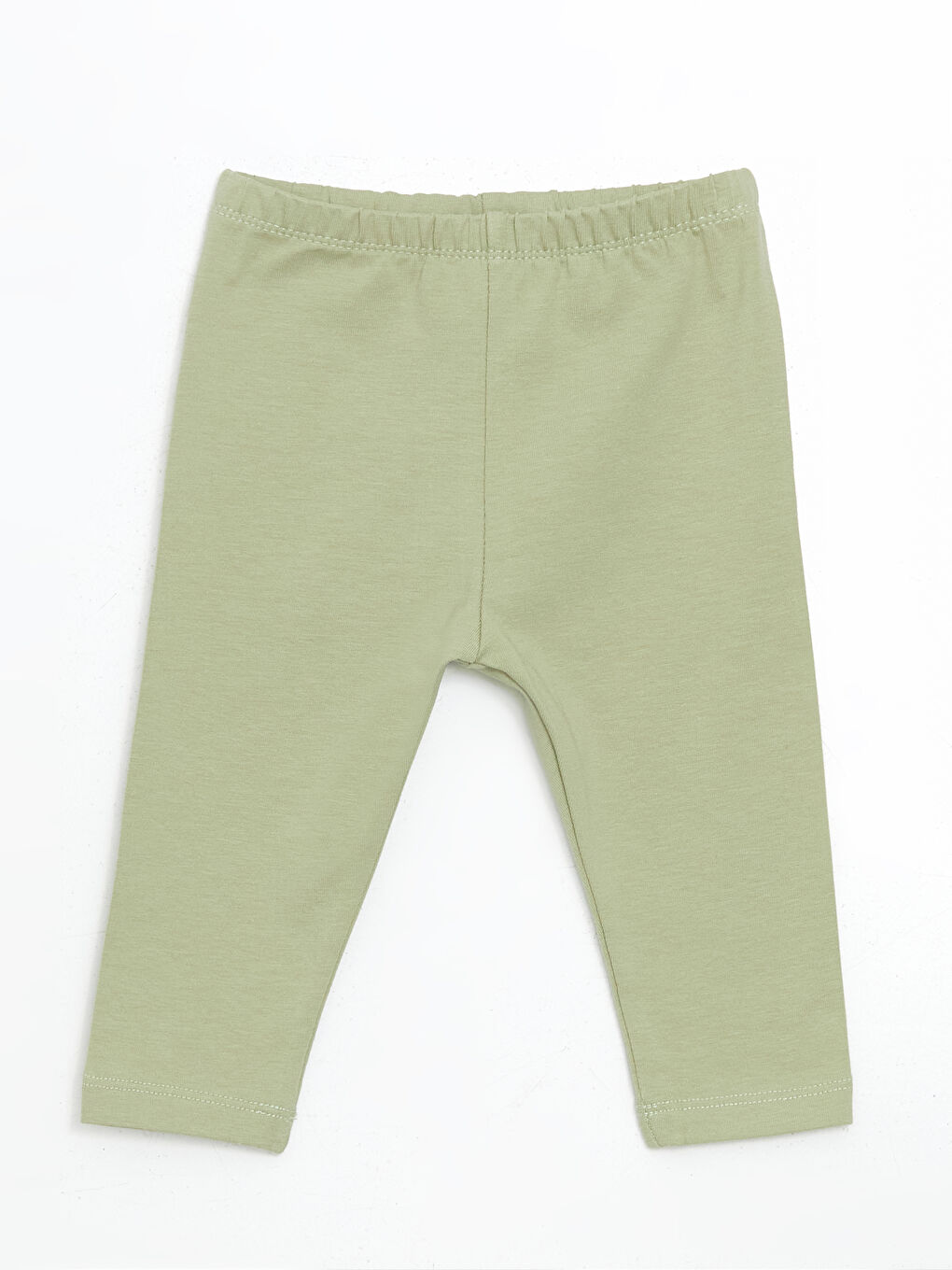 Yeşil Beli Lastikli Kız Bebek Tayt