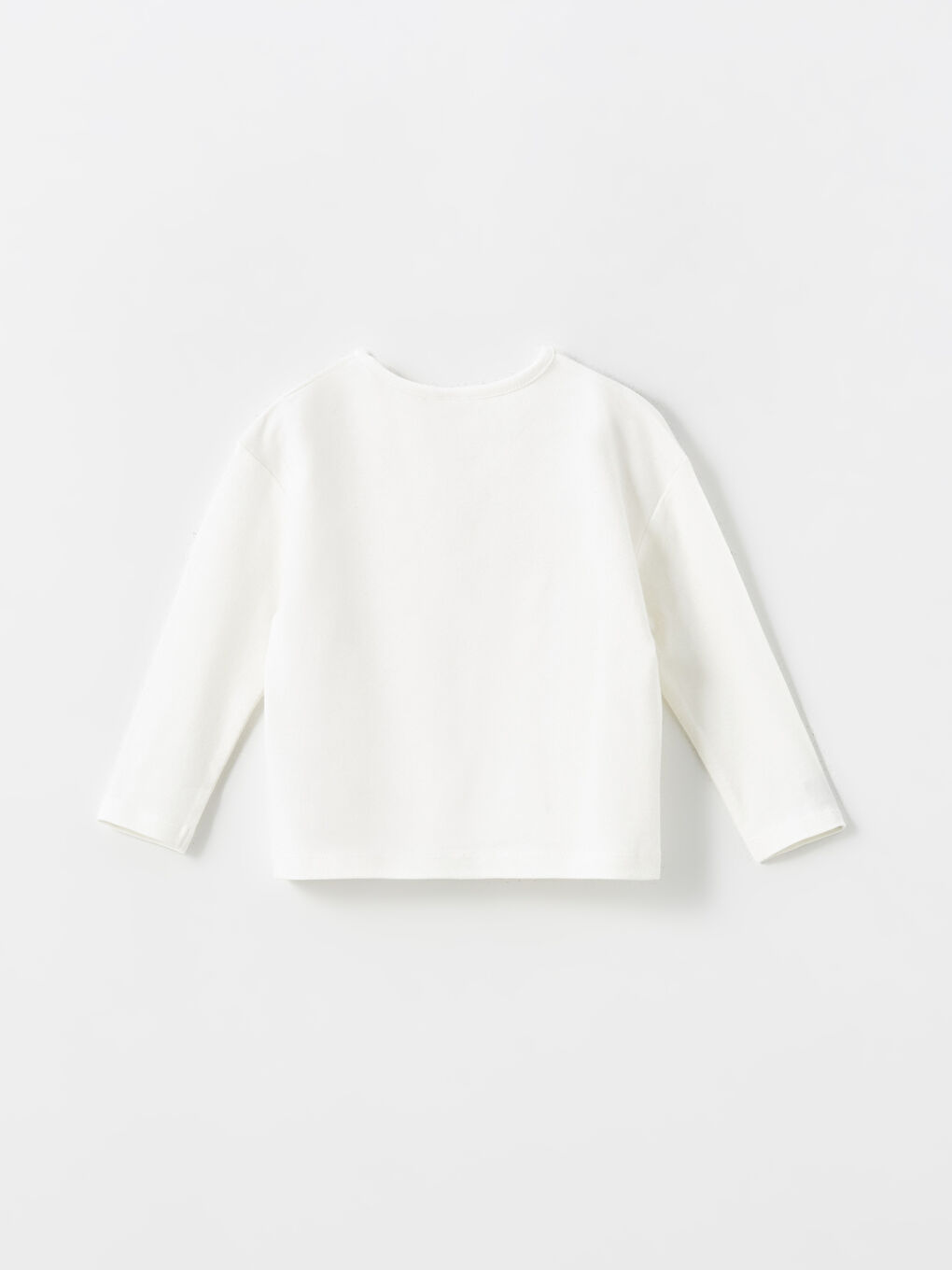 Ekru Çiçek Nakışlı Kız Bebek Bluz-2