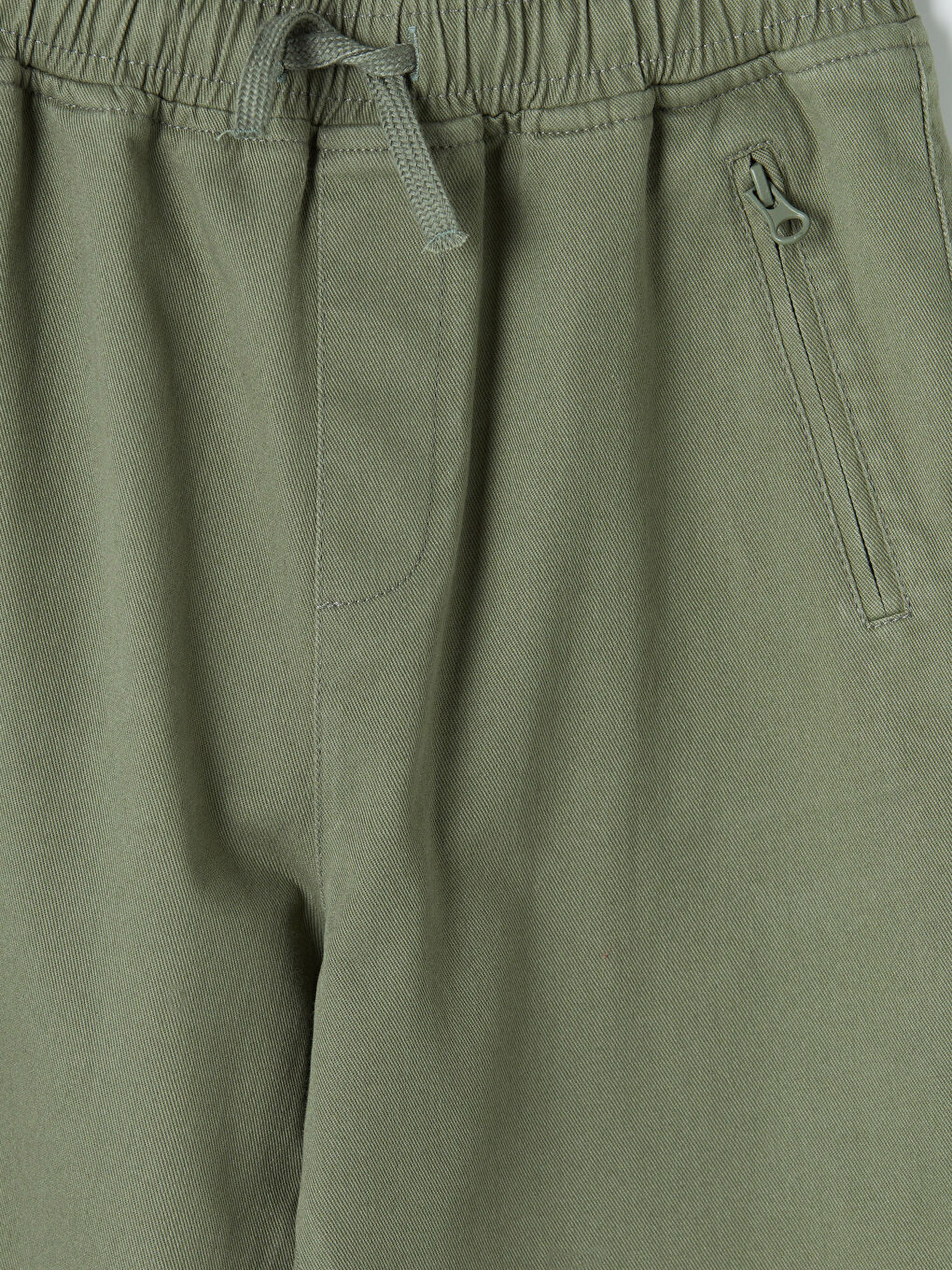 Haki Beli Lastikli Erkek Çocuk Jogger Pantolon-2