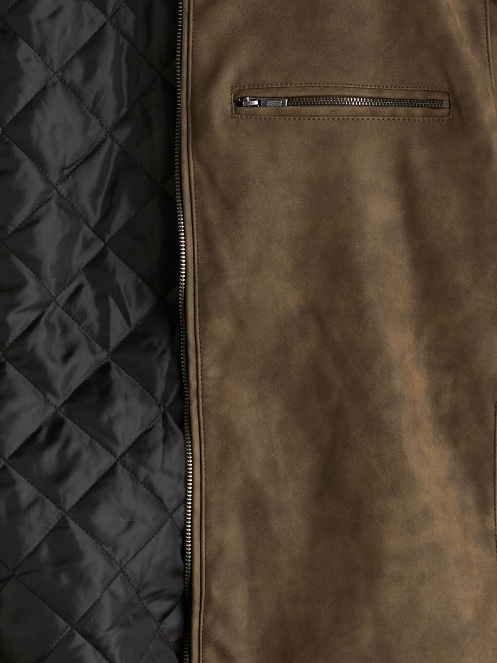 Slim Fit Biker Neck Men's Faux Leather Coat -S51169Z8-DFV