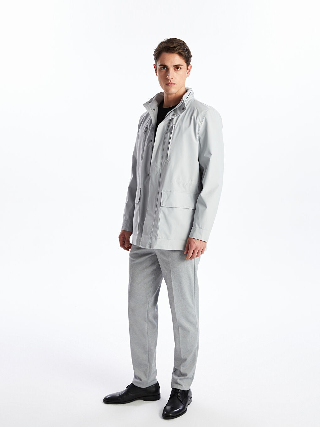 Standard Fit Hooded Men's Coat -S51177Z8-S0L