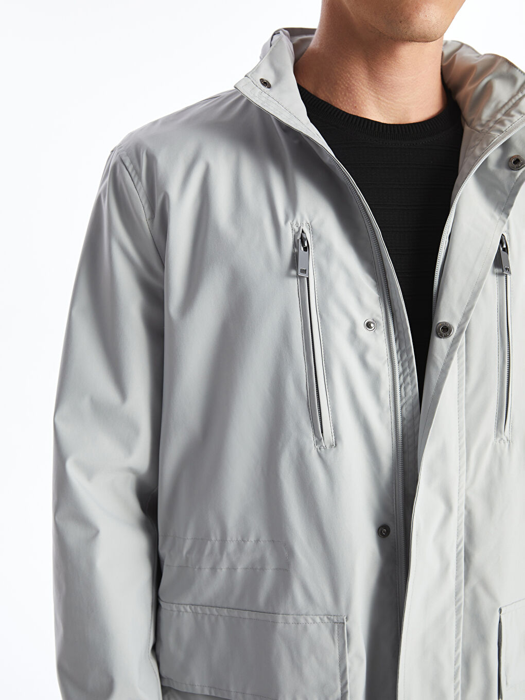 Standard Fit Hooded Men's Coat -S51177Z8-S0L
