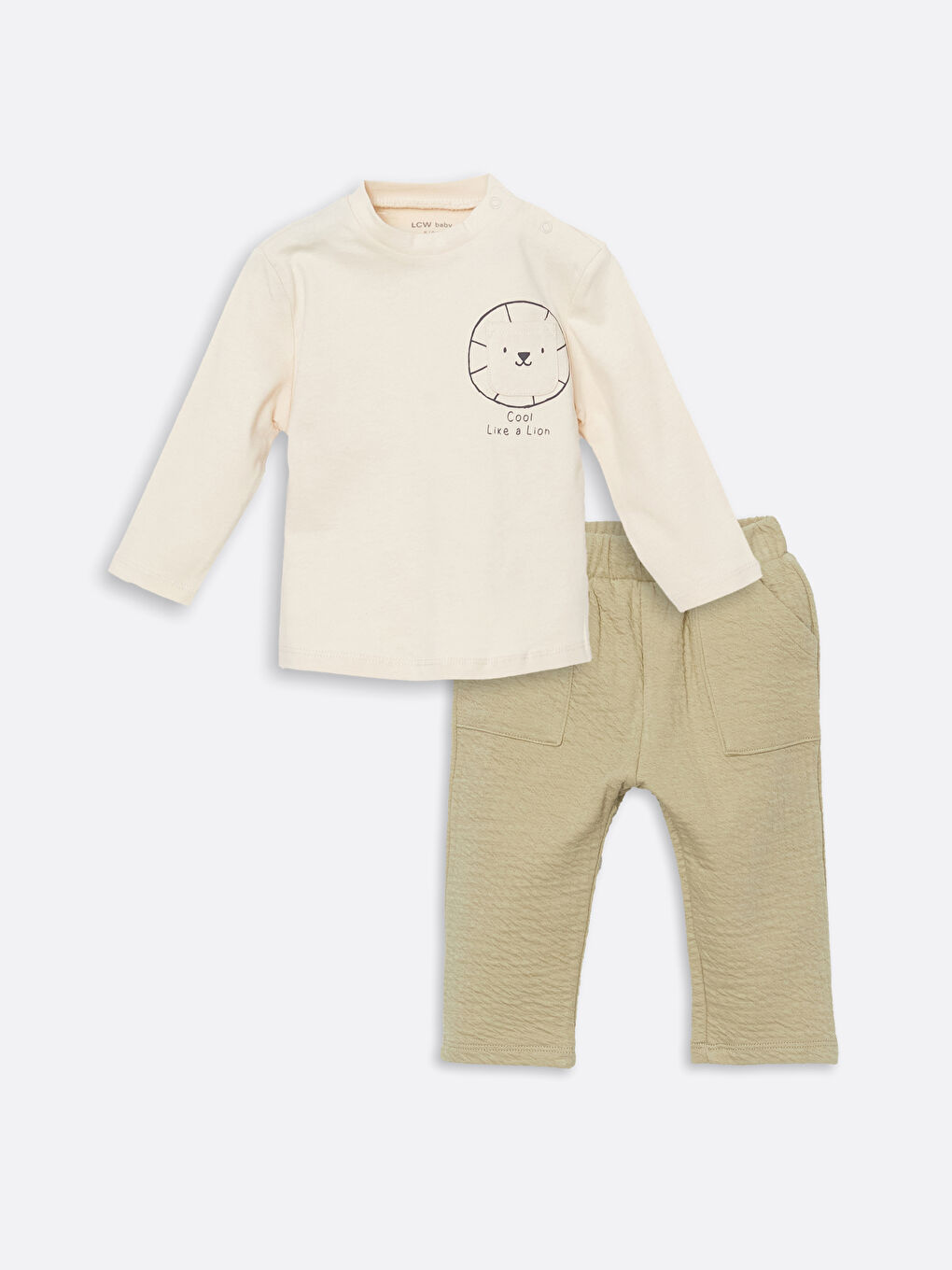 Crew Neck Printed Baby Boy T-Shirt And Pants Set (2 Pieces) -S51200Z1-YMU