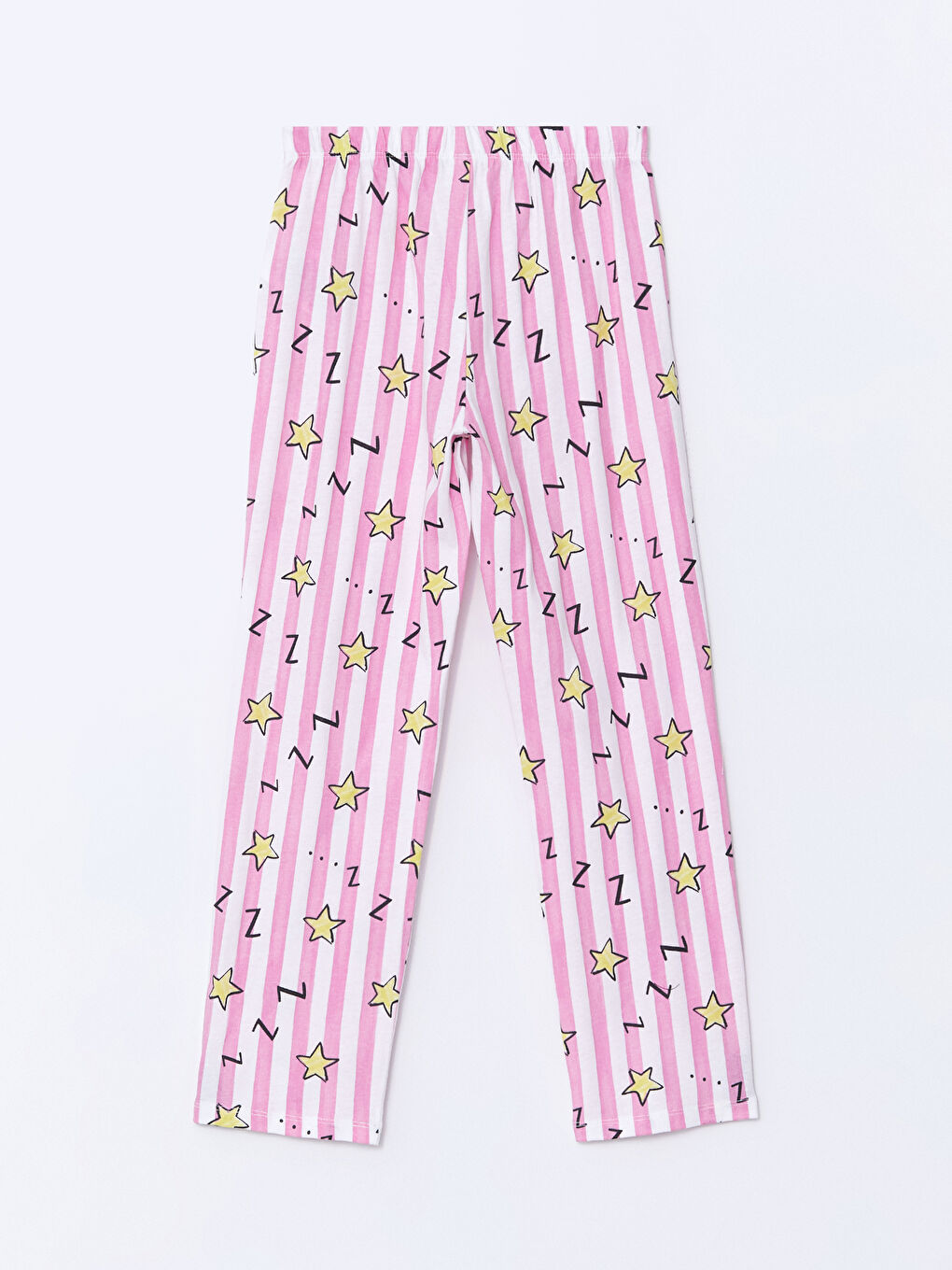 LCW Kids Pembe Beli Lastikli Kız Çocuk Pijama Alt - 1