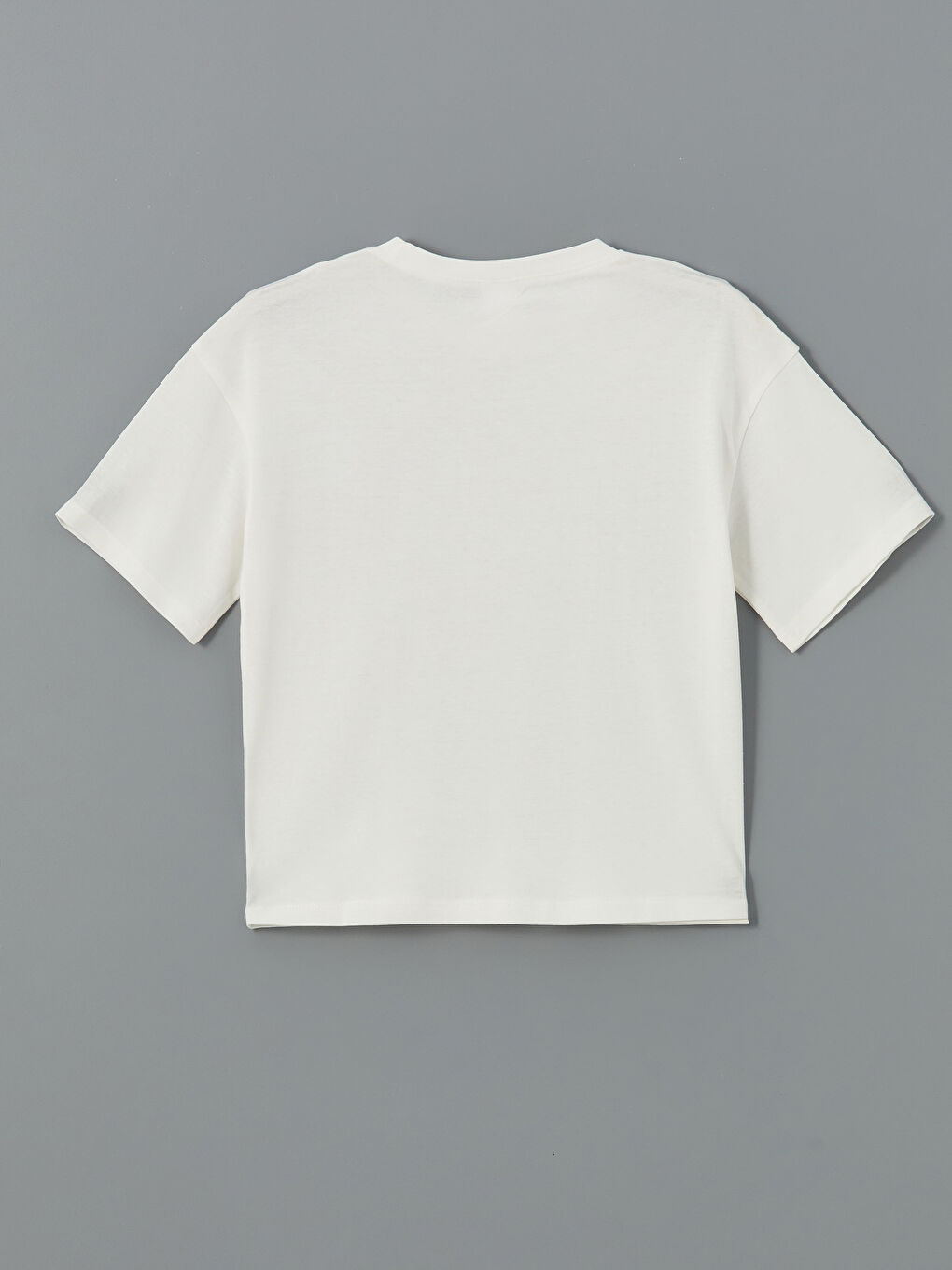 Ekru Baskılı Kız Çocuk Pijama Üst-1