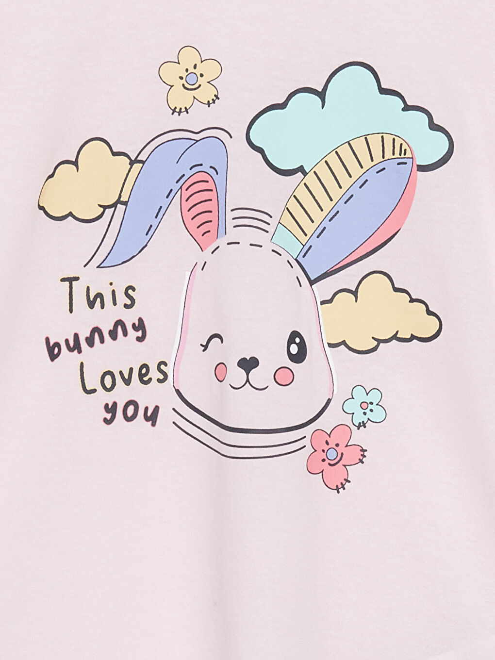 Crew Neck Girls' Pyjama Set -S51298Z4-FWW