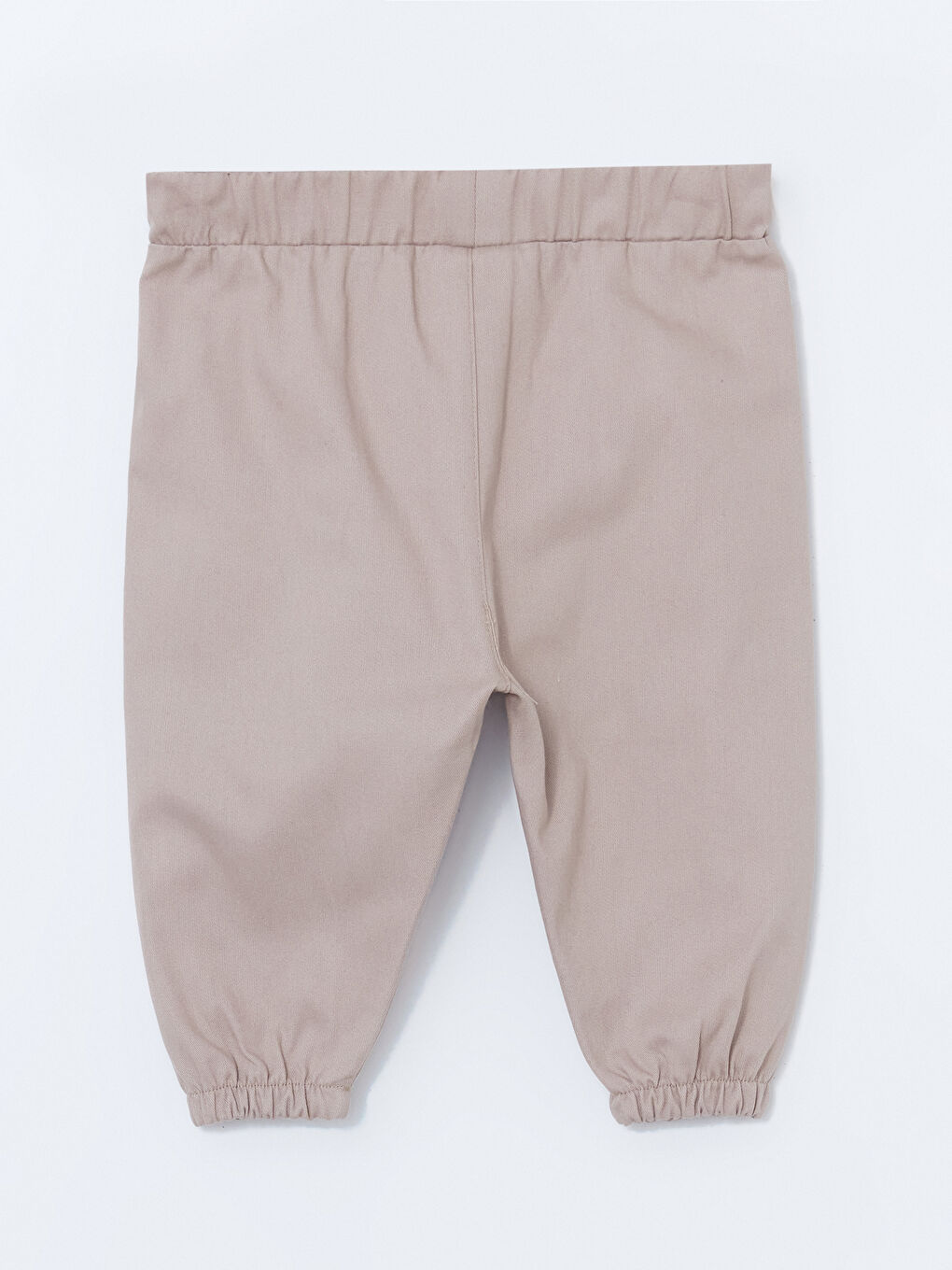 Bej Beli Lastikli Gabardin Erkek Bebek Pantolon-1