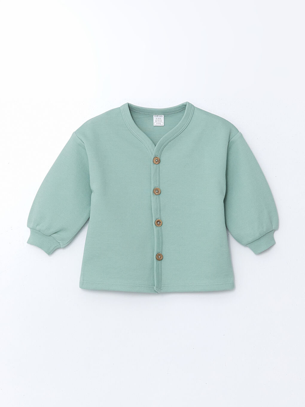 Yeşil V Yaka Erkek Bebek Hırka