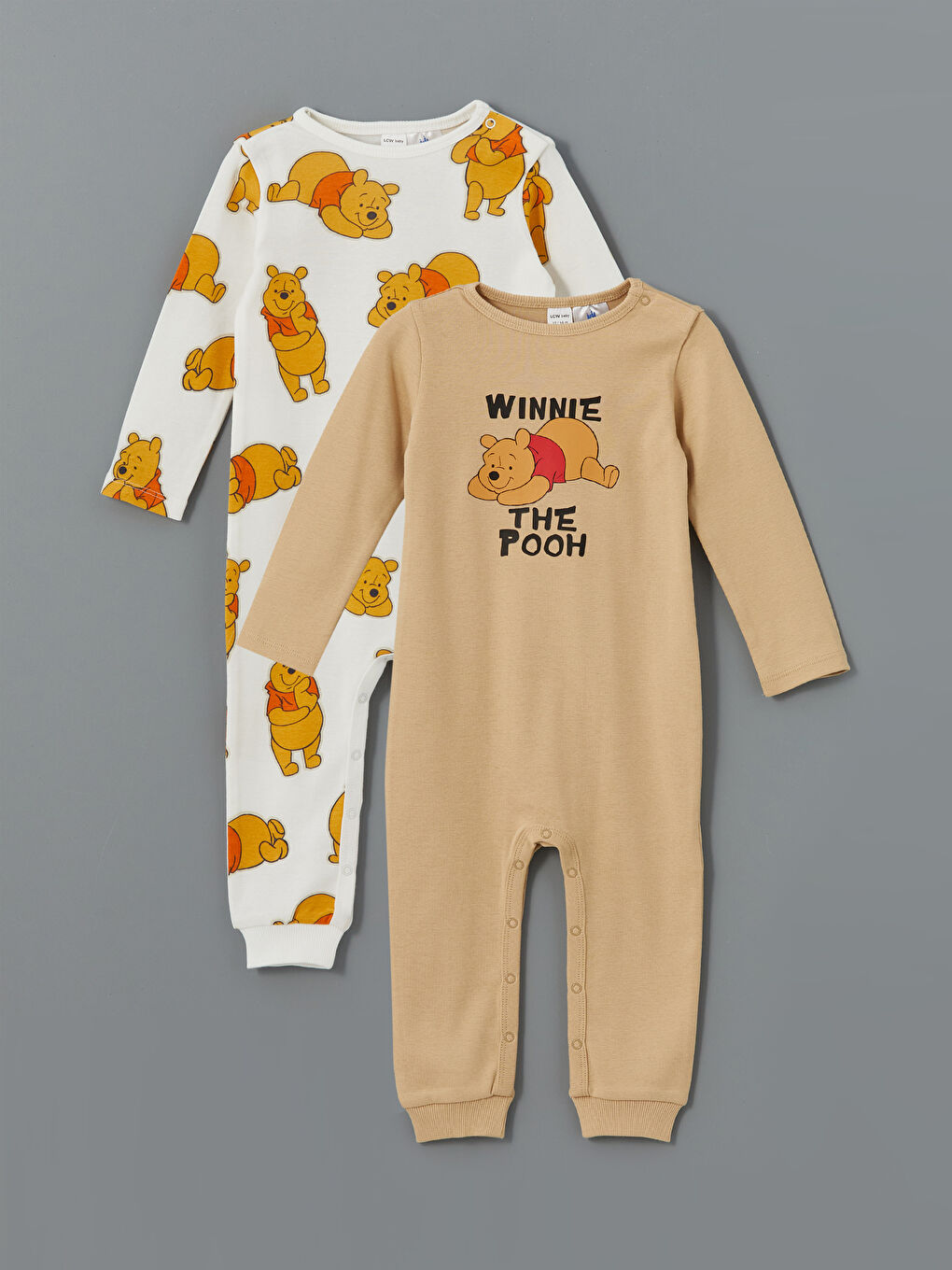 Crew Neck Winnie the Pooh Printed Baby Boy Rompers -S51358Z1-FLE