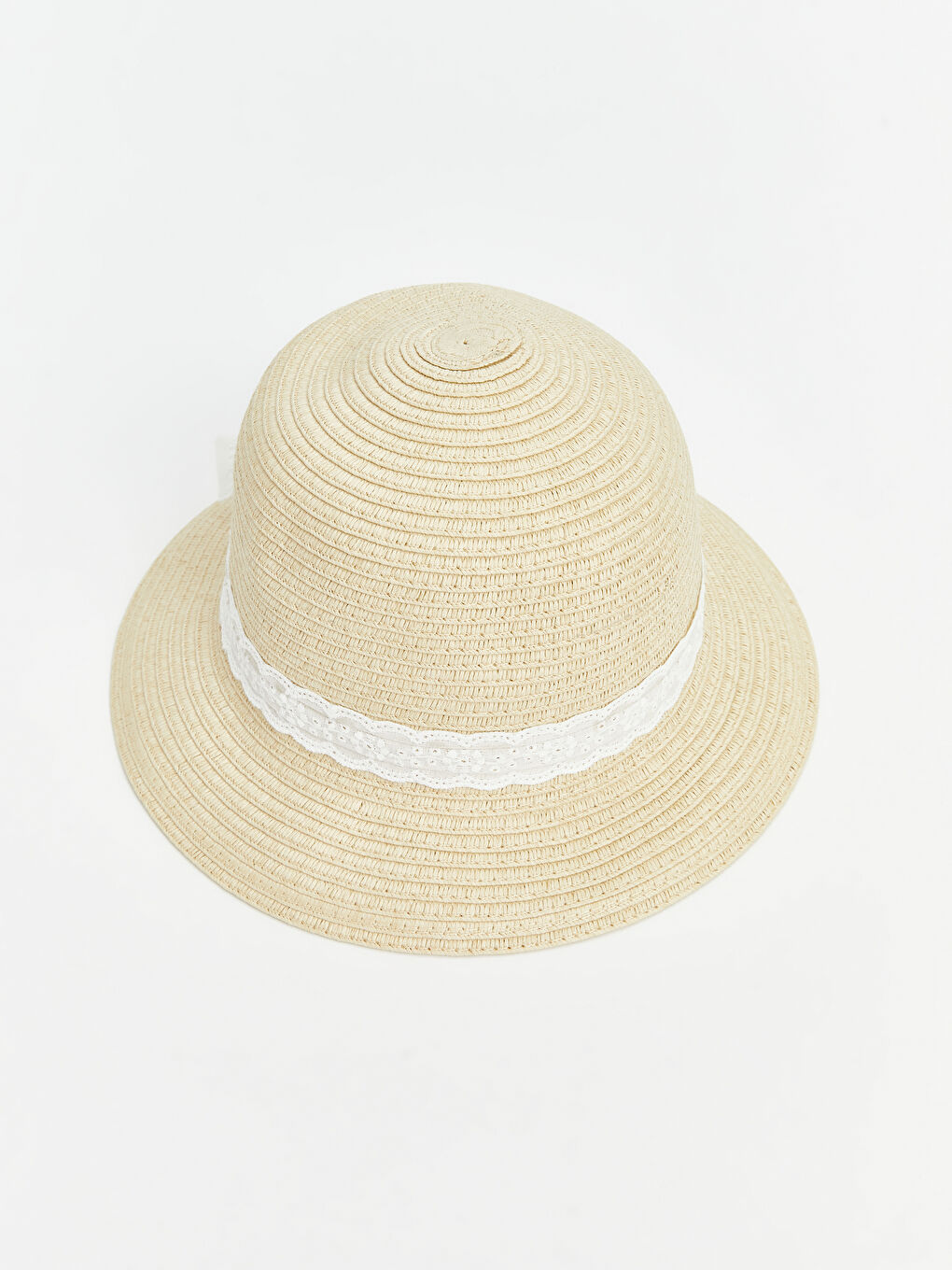 LCW ACCESSORIES Bej Hasır Kız Bebek Şapka - 3
