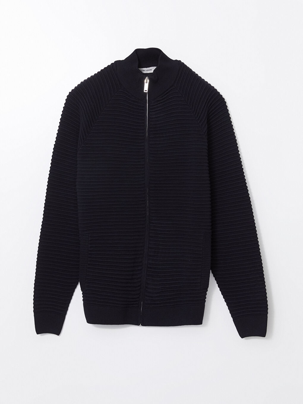 Regular Fit Funnel Neck Men's Knit Cardigan -S51378Z8-RFH