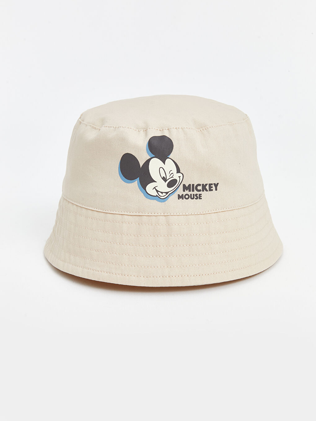 LCW baby Ekru Mickey Mouse Baskılı Kız Bebek Bucket Şapka