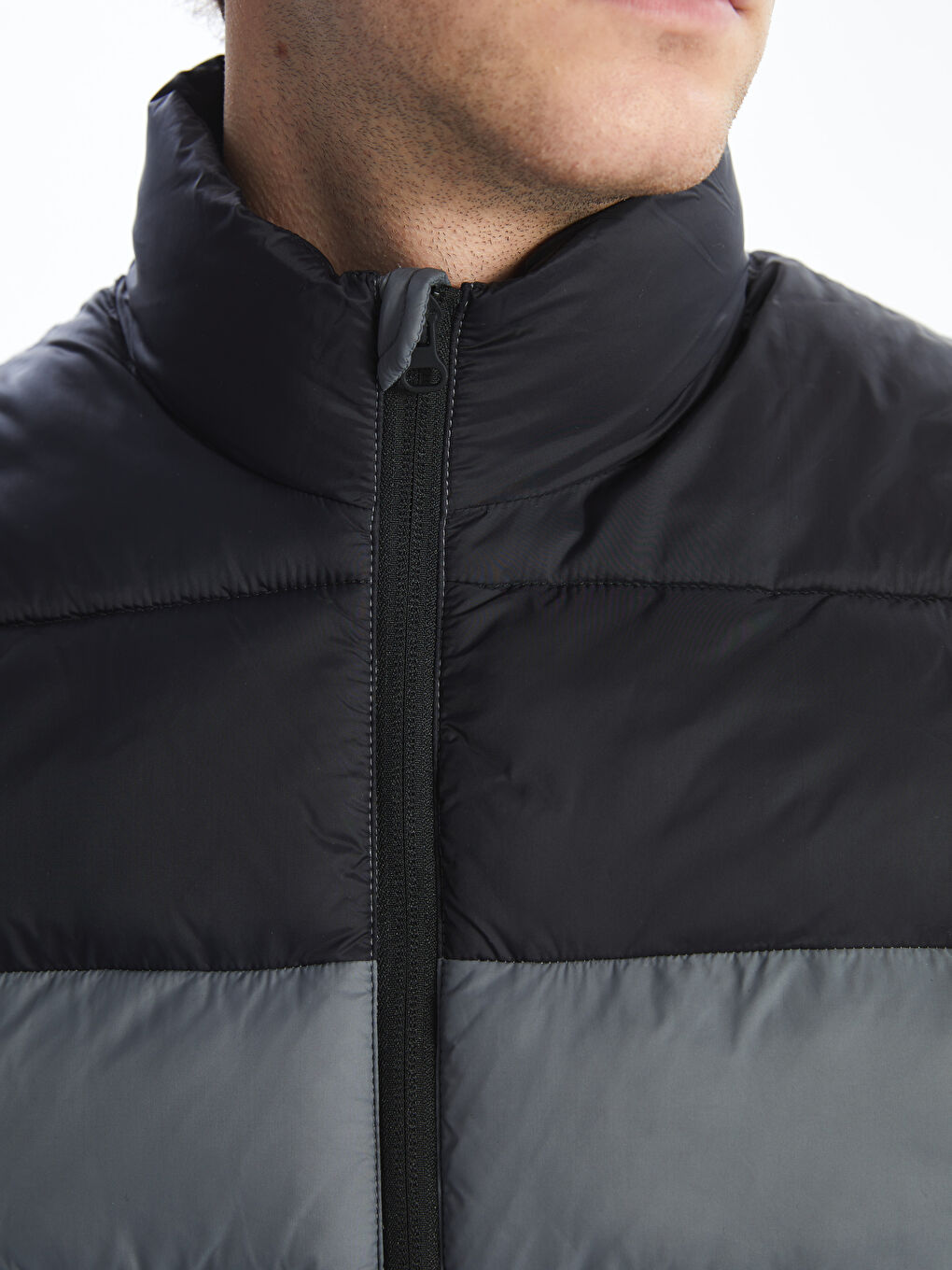 XSIDE Slim Fit Dik Yaka Erkek Şişme Yelek -S51416Z8-GYS